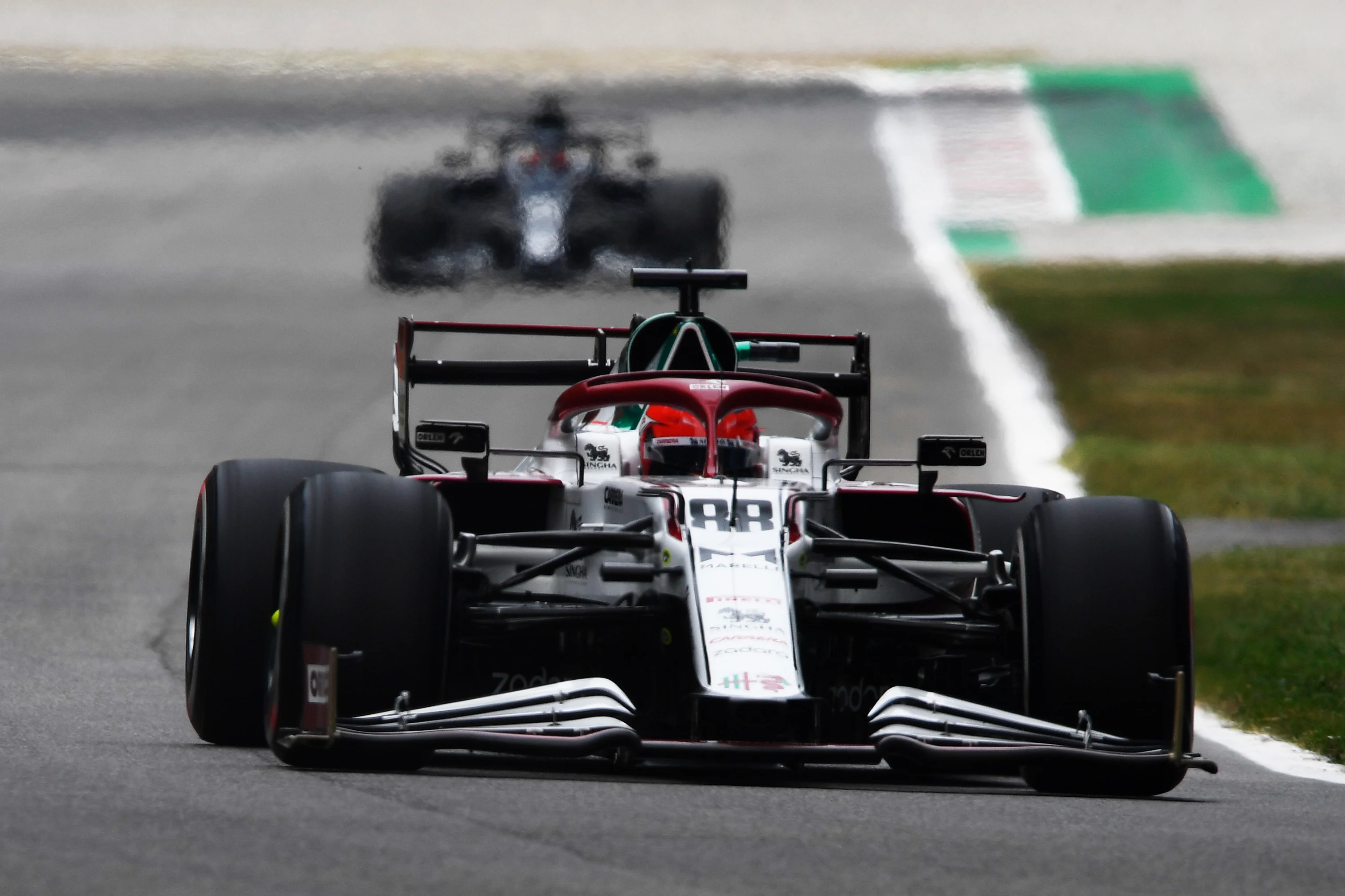 MONZA, ITALY - SEPTEMBER 10: Robert Kubica of Poland driving the (88) Alfa Romeo Racing C41 Ferrari during practice ahead of the F1 Grand Prix of Italy at Autodromo di Monza on September 10, 2021 in Monza, Italy. (Photo by Rudy Carezzevoli/Getty Images)