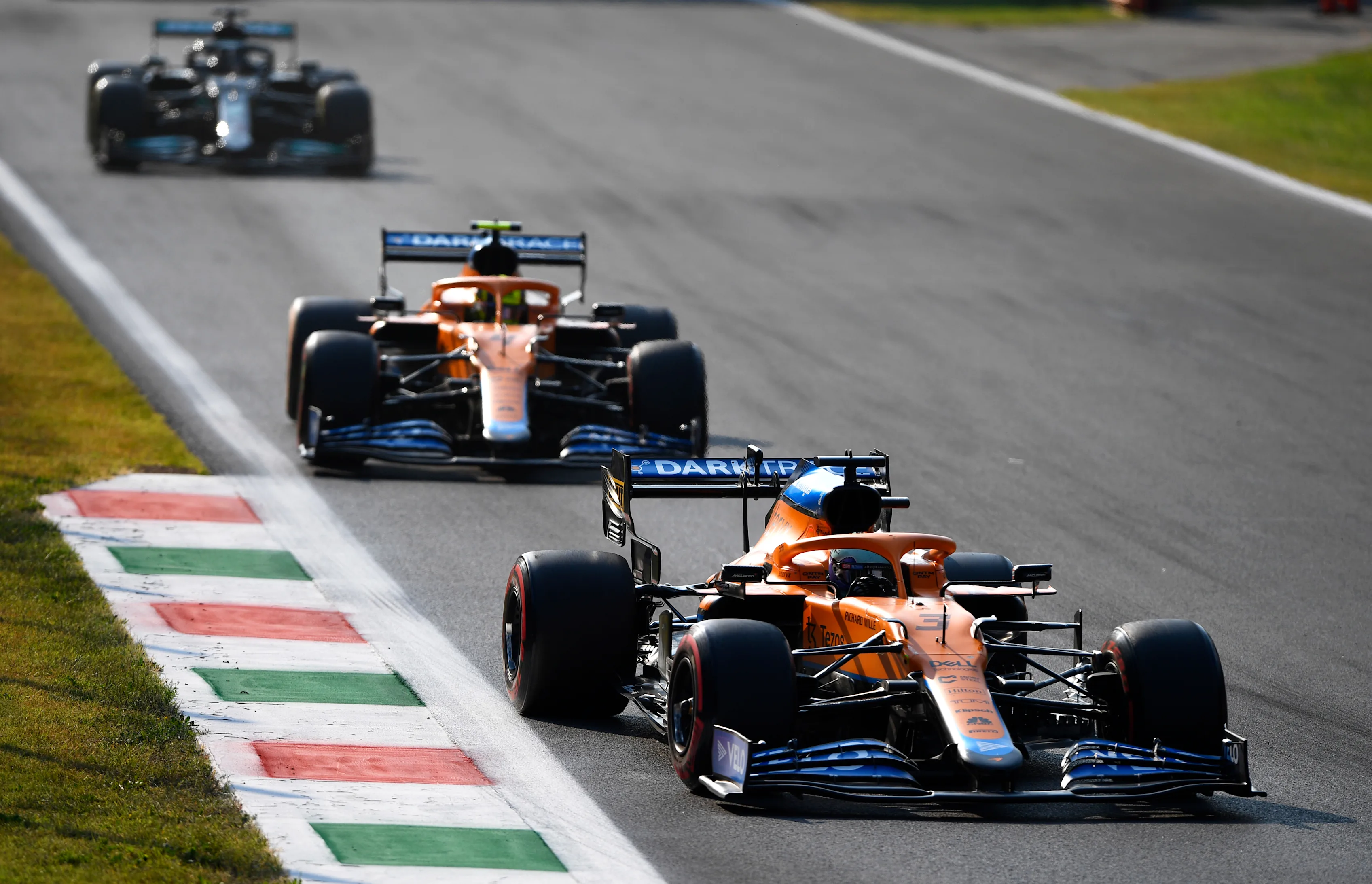 MONZA, ITALY - SEPTEMBER 11: Daniel Ricciardo of Australia driving the (3) McLaren F1 Team MCL35M