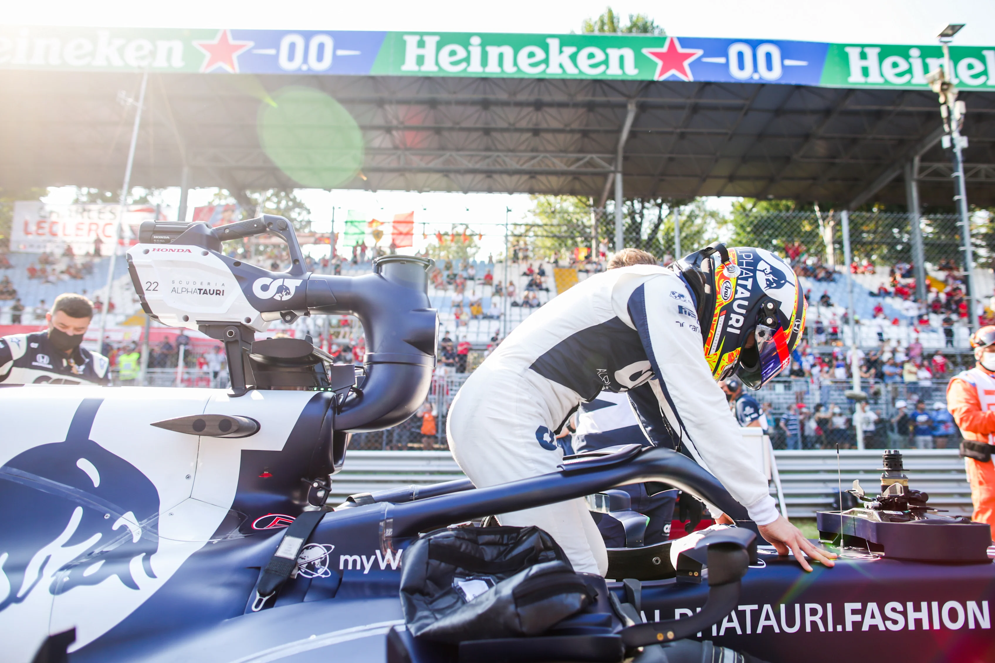 MONZA, ITALY - SEPTEMBER 11: Yuki Tsunoda of Scuderia AlphaTauri and Japan  during the Sprint ahead