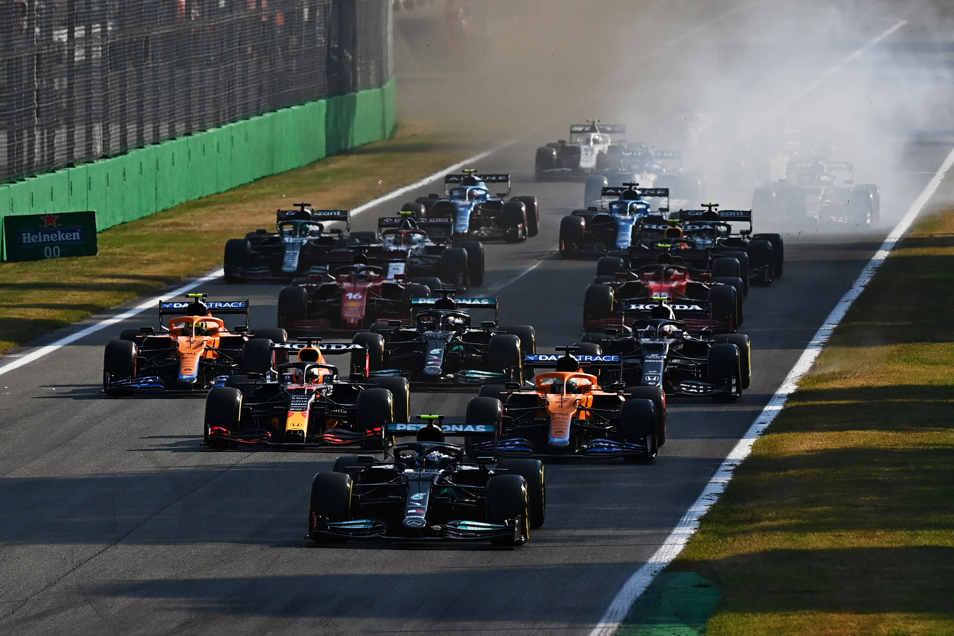 MONZA, ITALY - SEPTEMBER 11: Valtteri Bottas of Finland driving the (77) Mercedes AMG Petronas F1