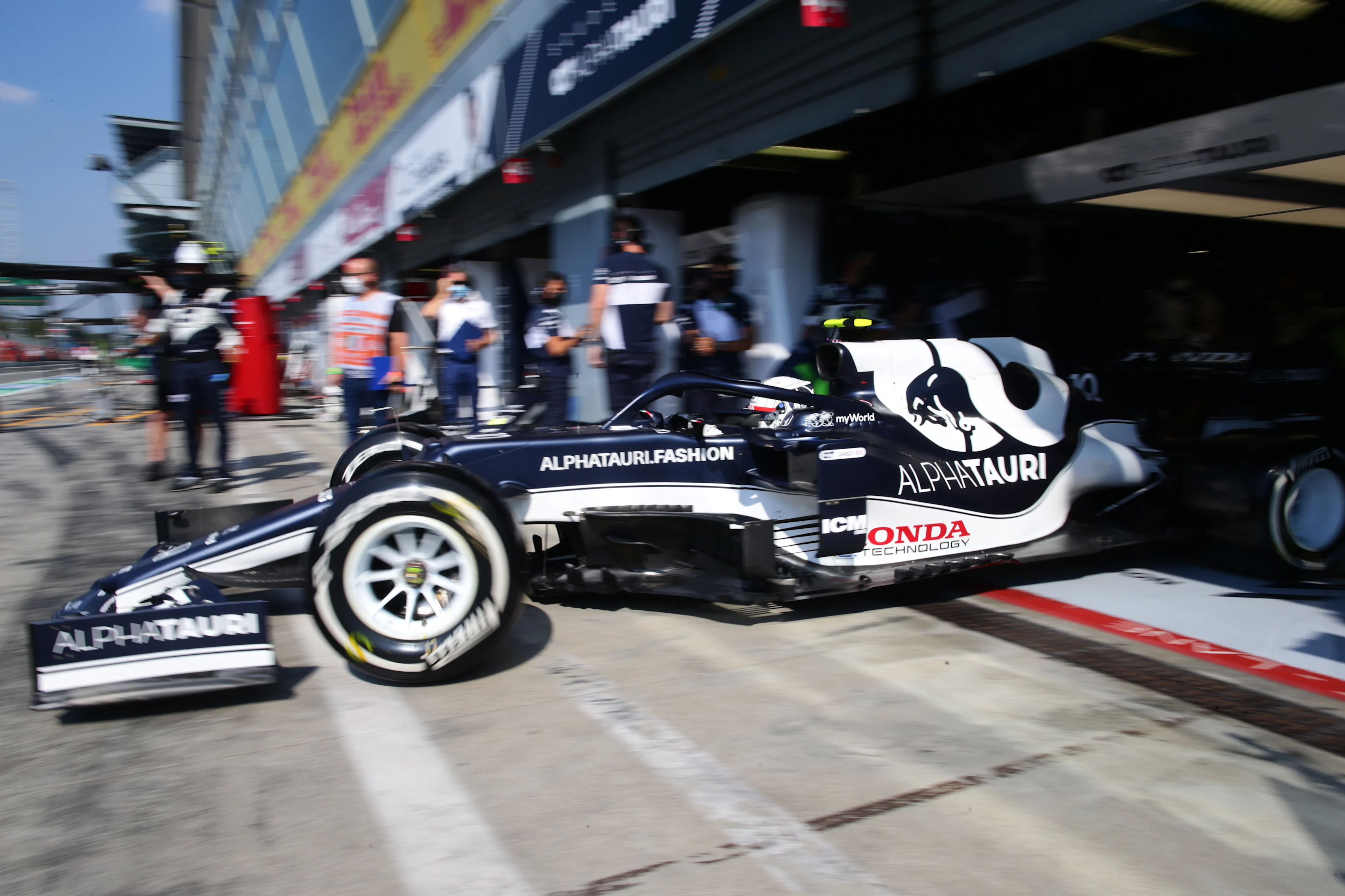 MONZA, ITALY - SEPTEMBER 12: Pierre Gasly of France driving the (10) Scuderia AlphaTauri AT02 Honda