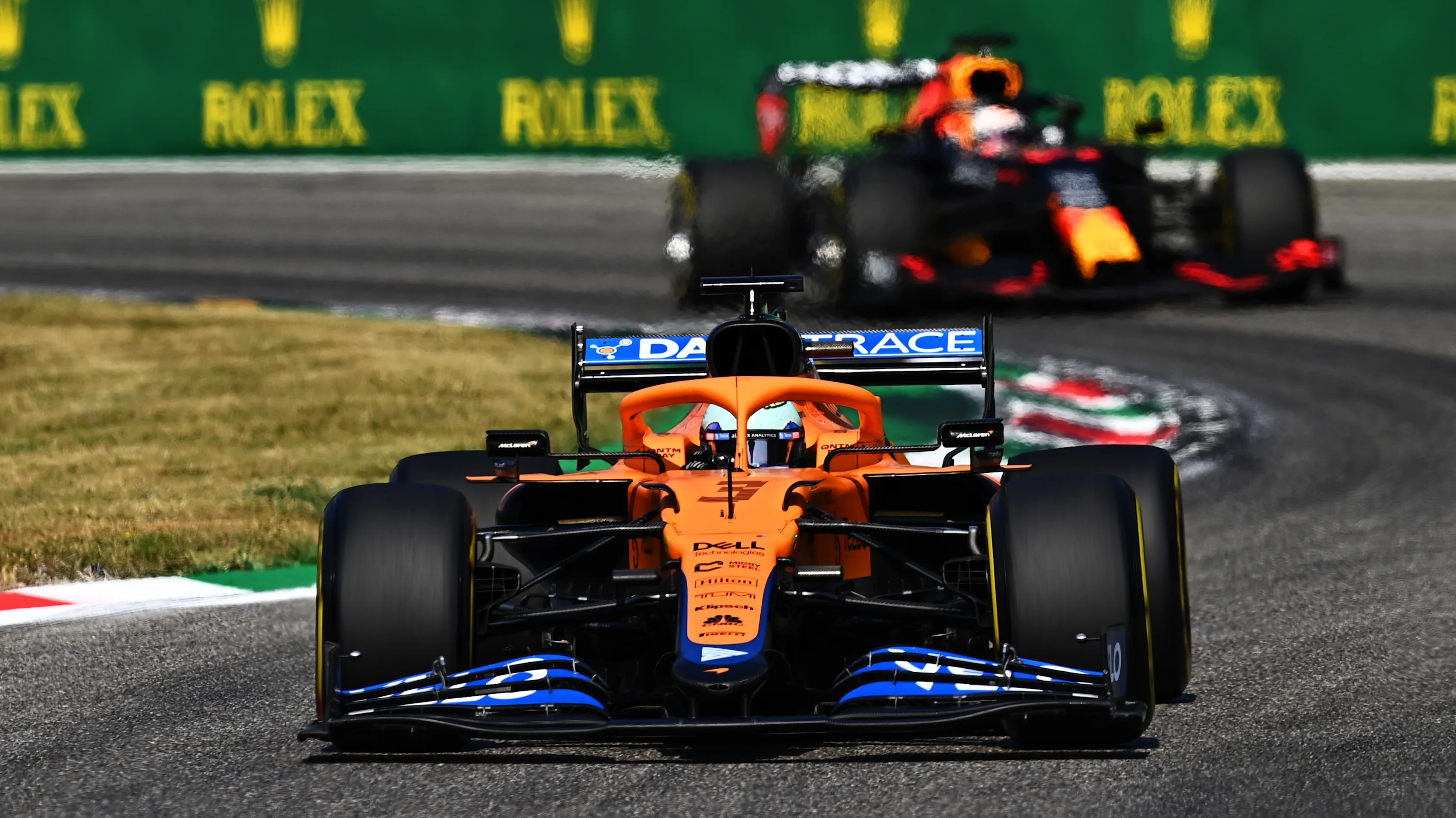 MONZA, ITALY - SEPTEMBER 12: Daniel Ricciardo of Australia driving the (3) McLaren F1 Team MCL35M