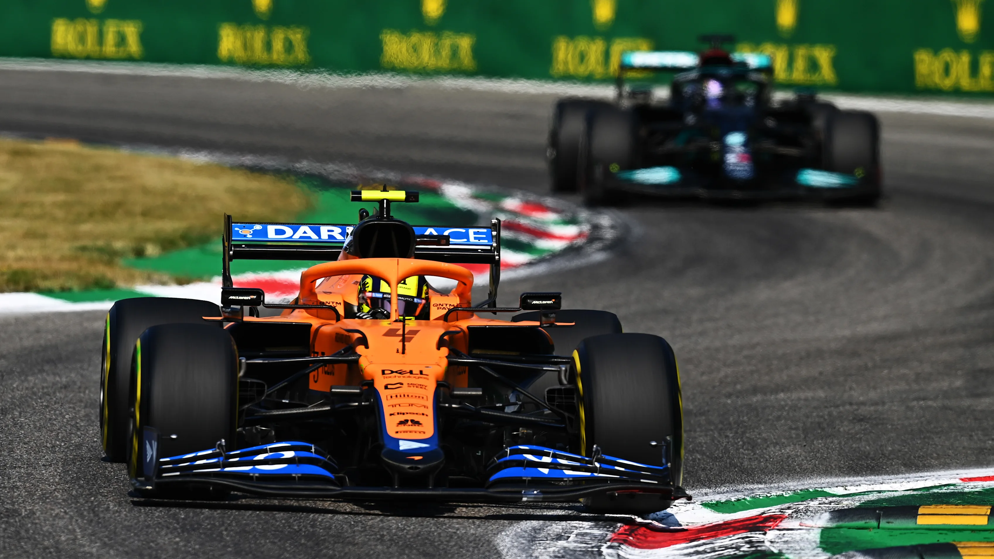 MONZA, ITALY - SEPTEMBER 12: Lando Norris of Great Britain driving the (4) McLaren F1 Team MCL35M