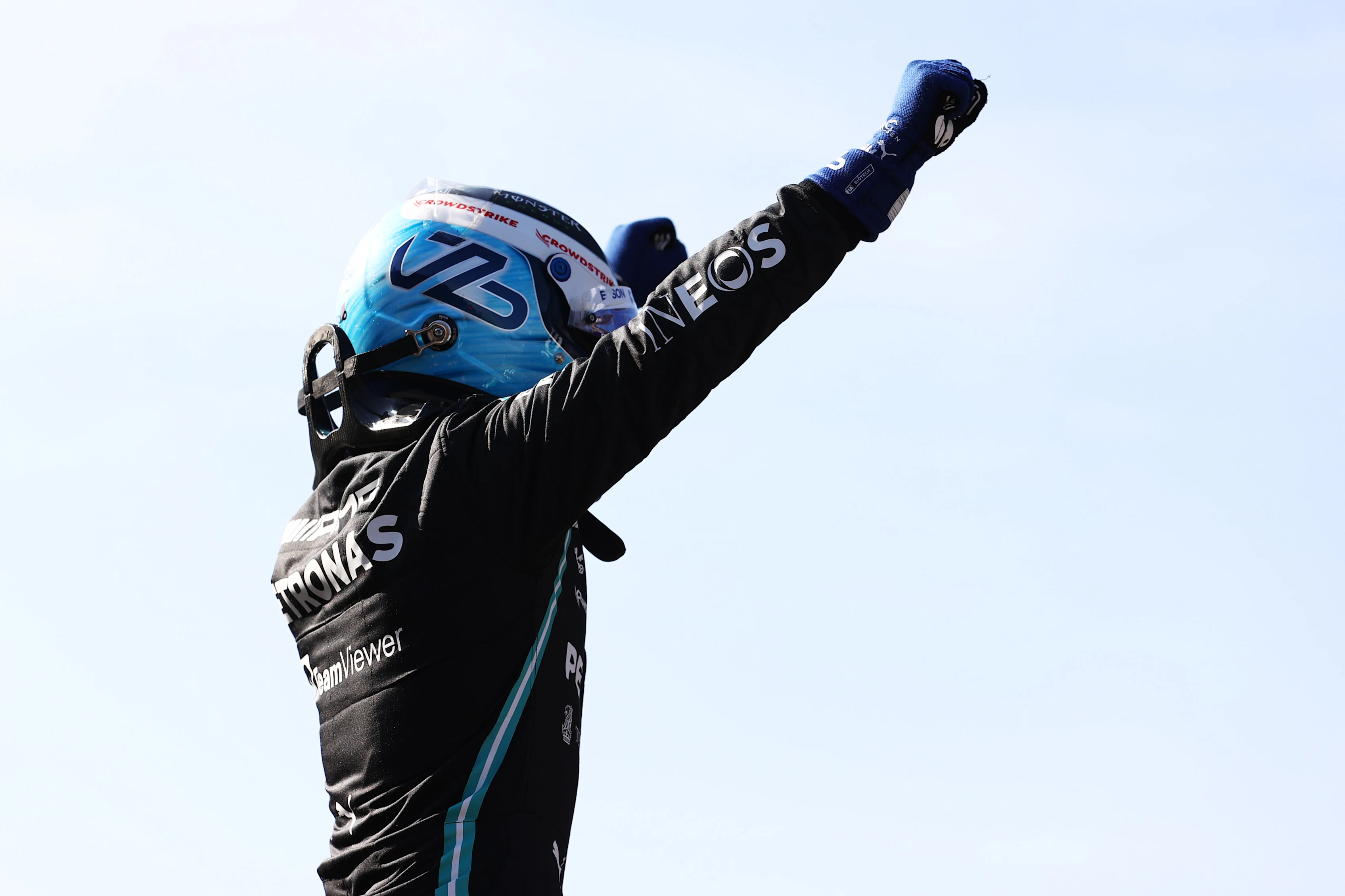 MEXICO CITY, MEXICO - NOVEMBER 06: Pole position qualifier Valtteri Bottas of Finland and Mercedes