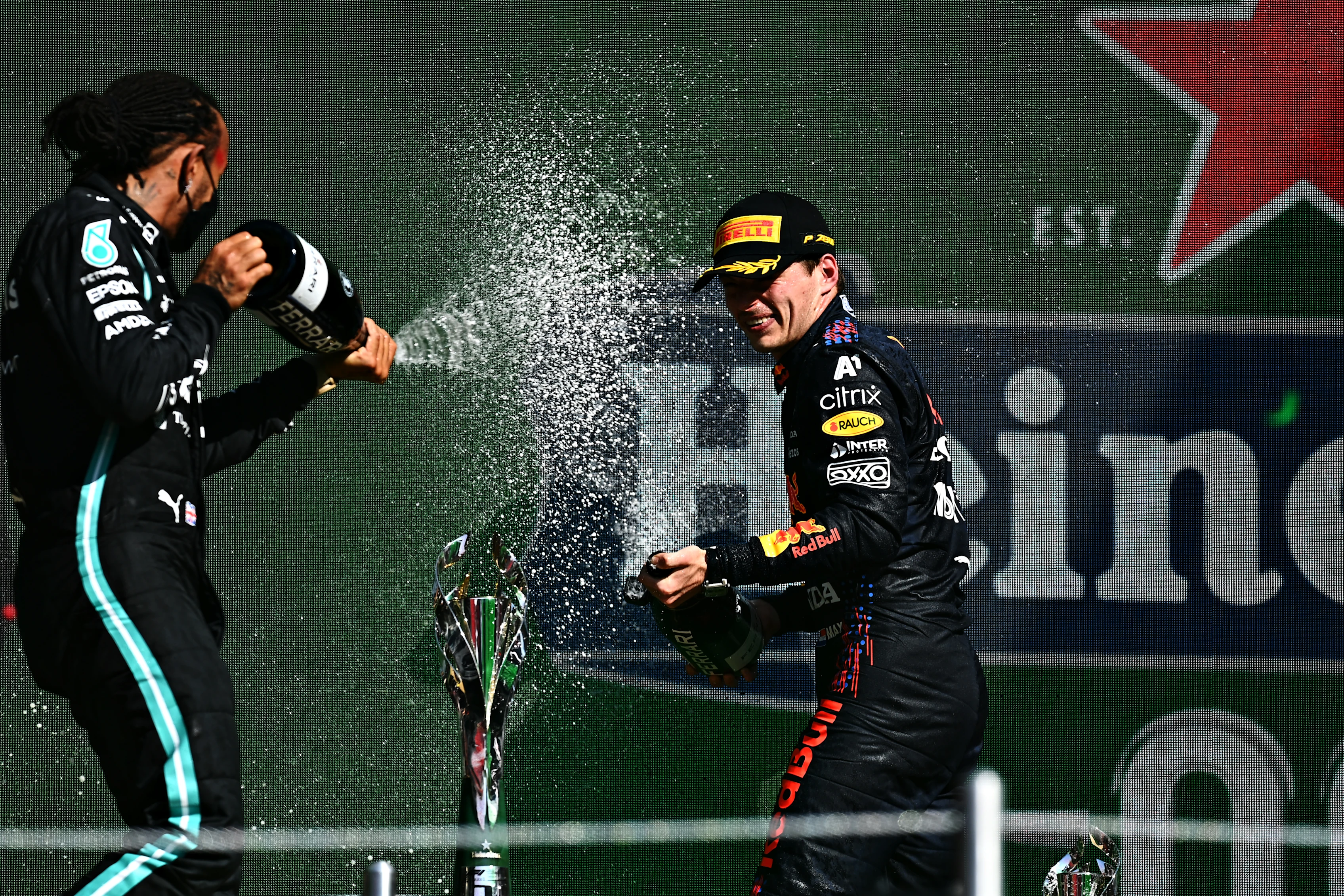 MEXICO CITY, MEXICO - NOVEMBER 07: Race winner Max Verstappen of Netherlands and Red Bull Racing