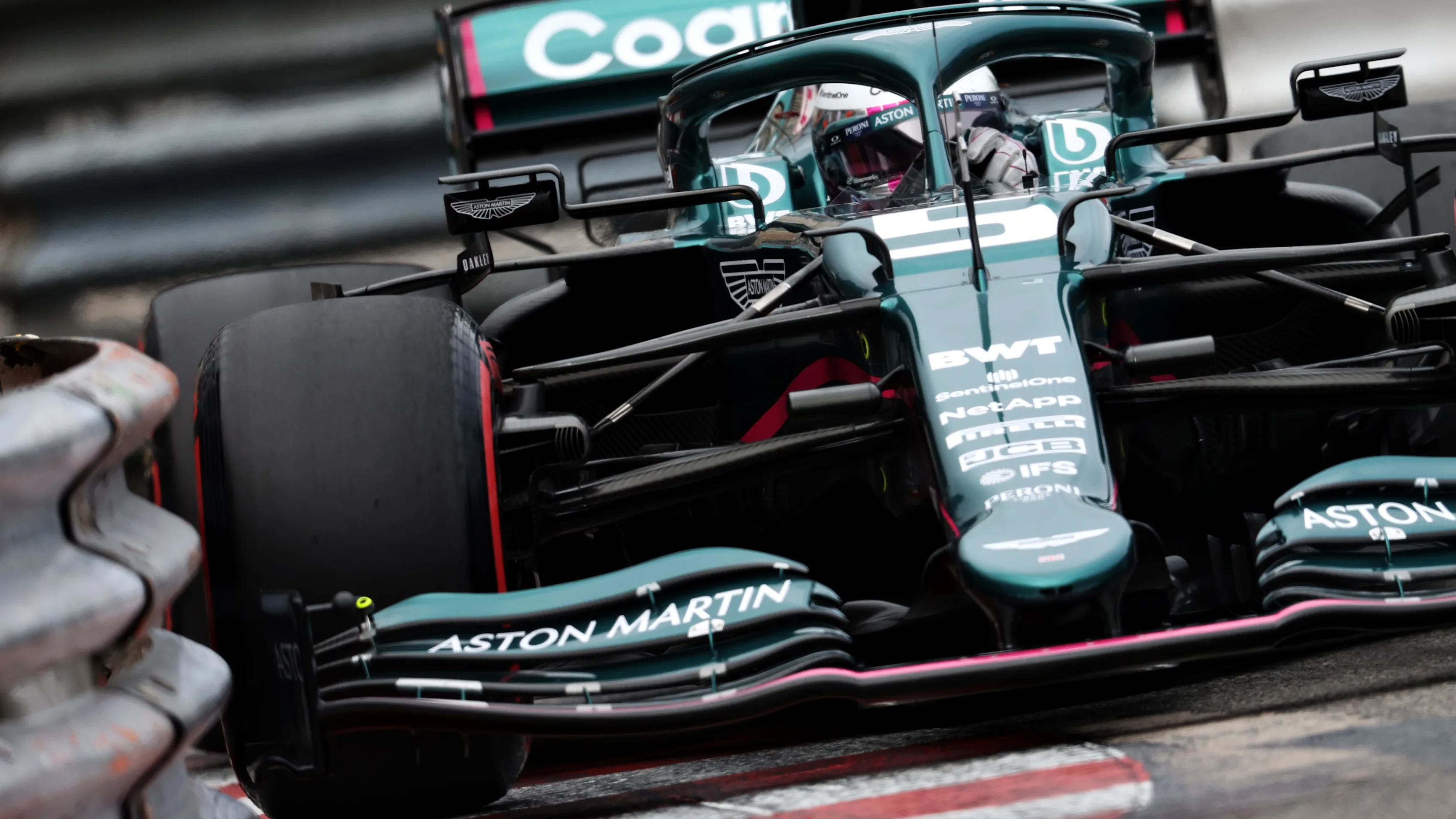 MONTE-CARLO, MONACO - MAY 22: Sebastian Vettel of Germany driving the (5) Aston Martin AMR21