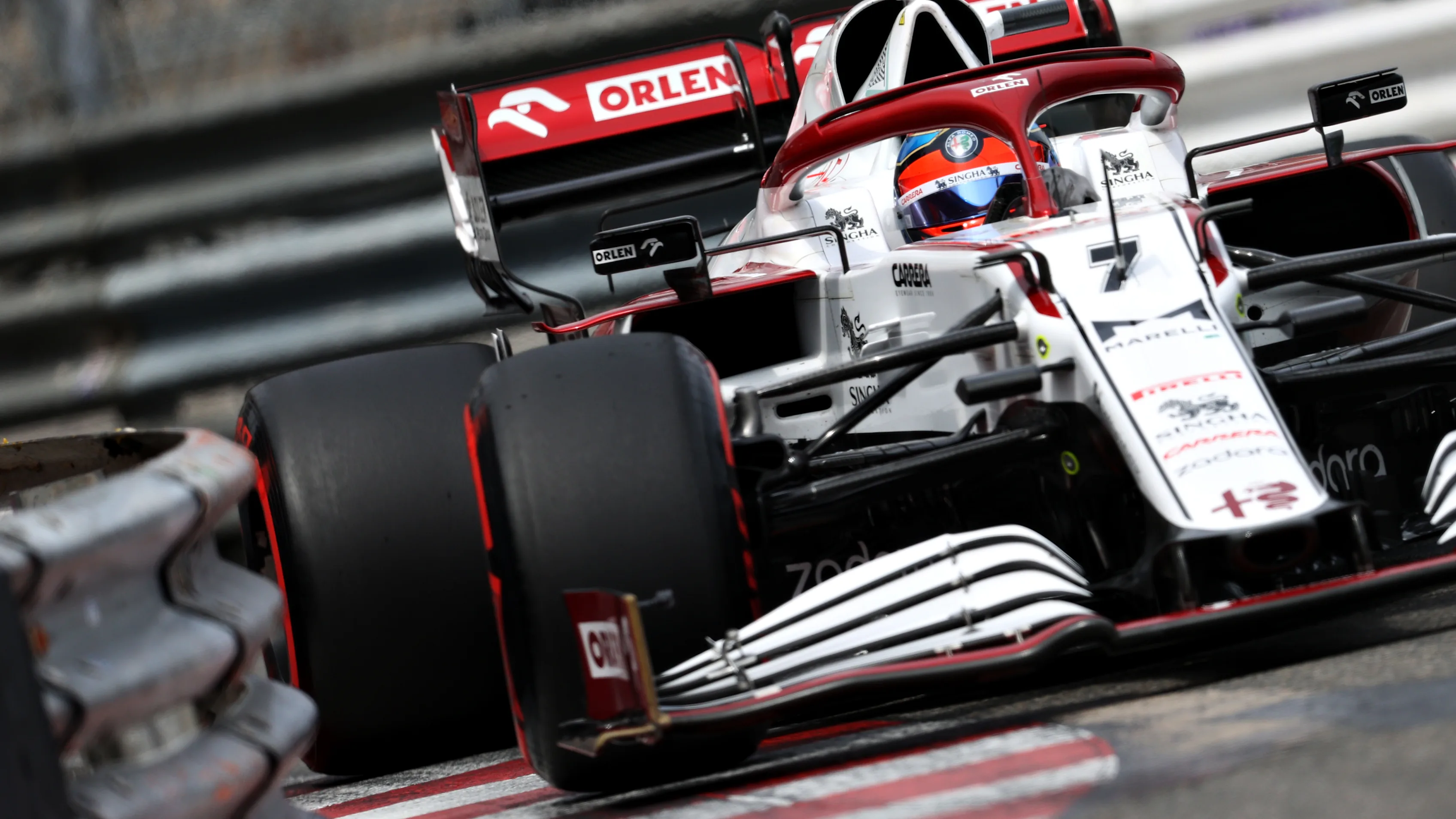 MONTE-CARLO, MONACO - MAY 22: Kimi Raikkonen of Finland driving the (7) Alfa Romeo Racing C41