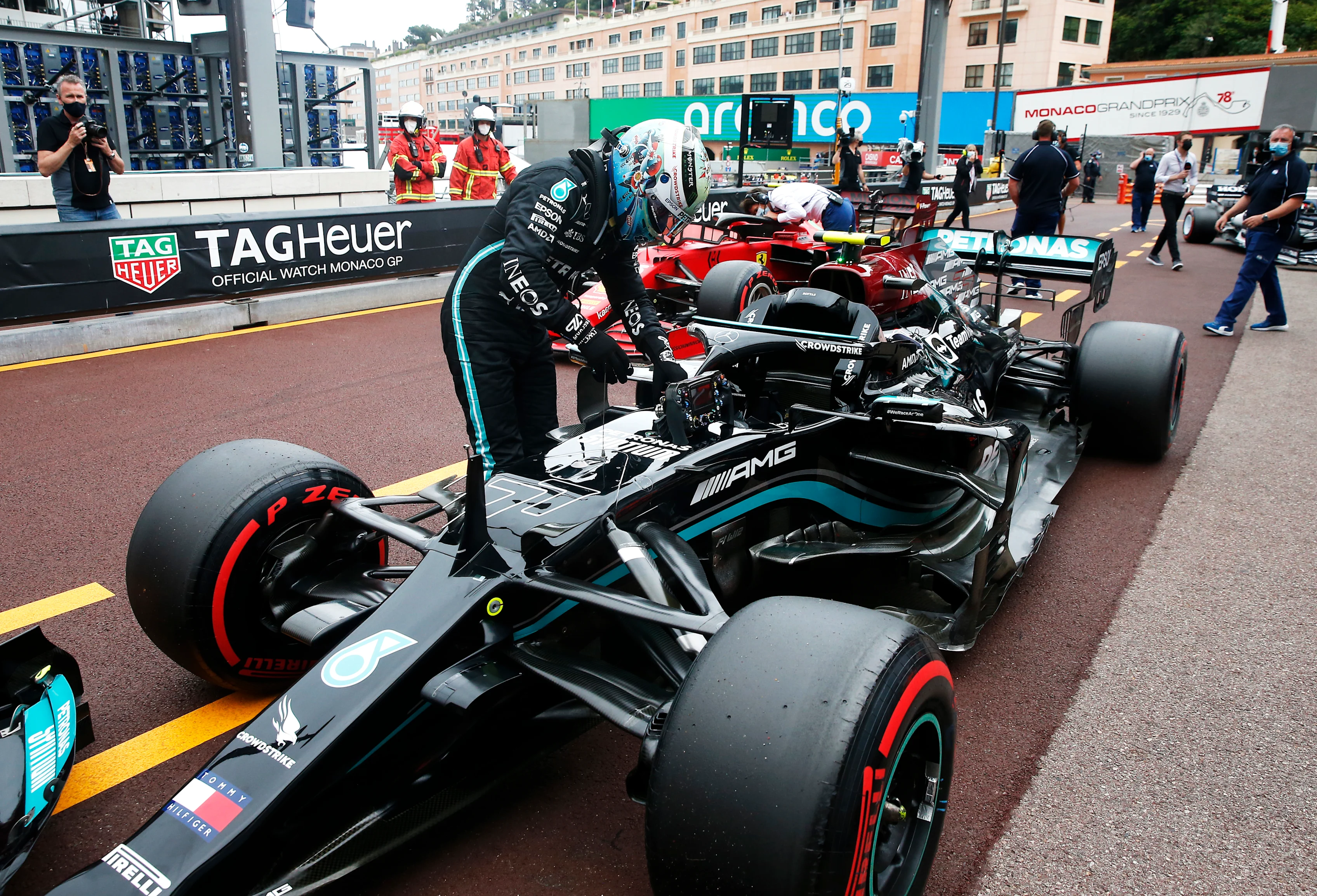 MONTE-CARLO, MONACO - MAY 22: Third placed qualifier Valtteri Bottas of Finland and Mercedes GP