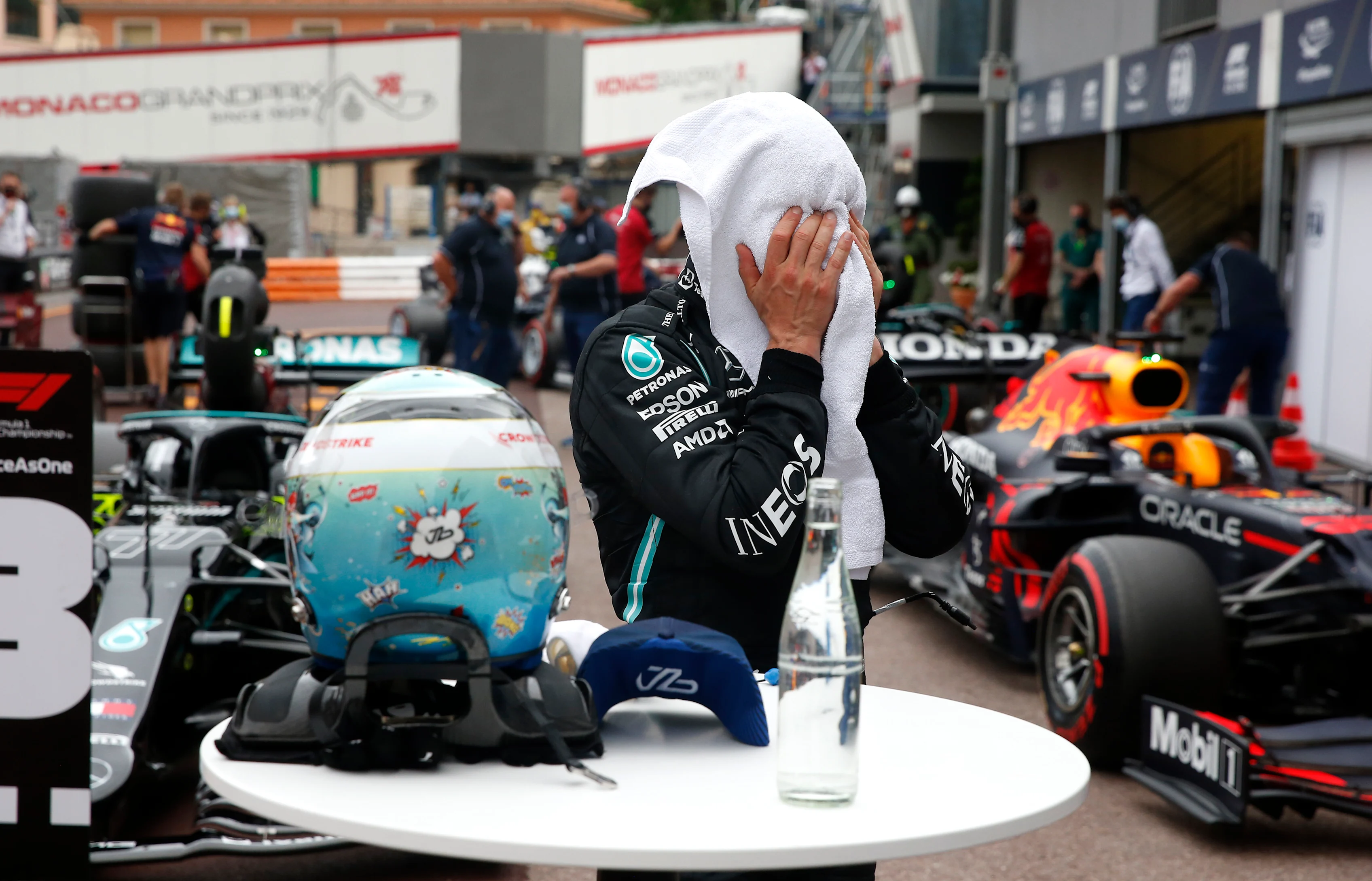 MONTE-CARLO, MONACO - MAY 22: Third placed qualifier Valtteri Bottas of Finland and Mercedes GP