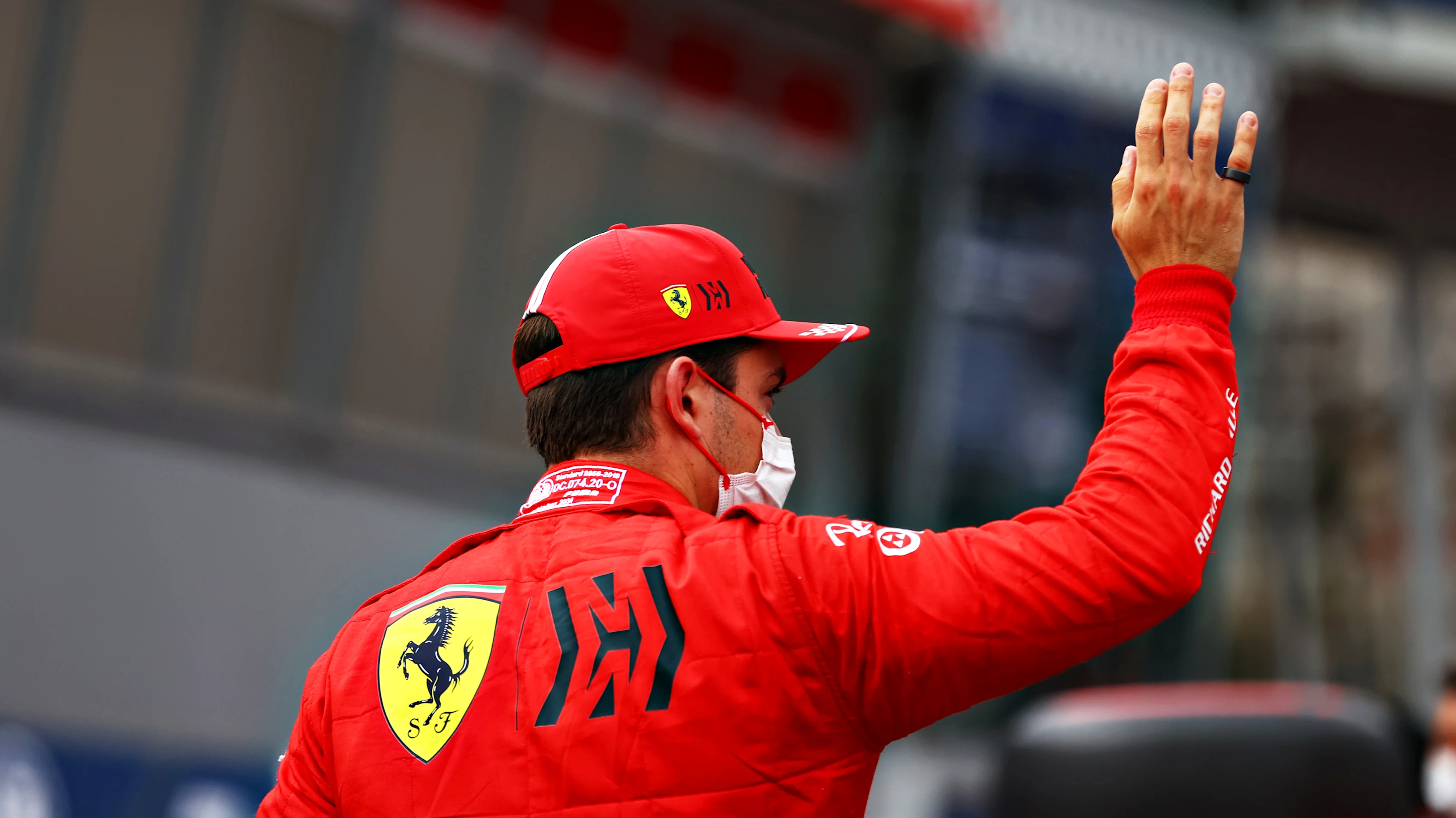 MONTE-CARLO, MONACO - MAY 22: Pole position qualifier Charles Leclerc of Monaco and Ferrari celebrates in parc ferme during qualifying for the F1 Grand Prix of Monaco at Circuit de Monaco on May 22, 2021 in Monte-Carlo, Monaco. (Photo by Dan Istitene - Formula 1/Formula 1 via Getty Images)