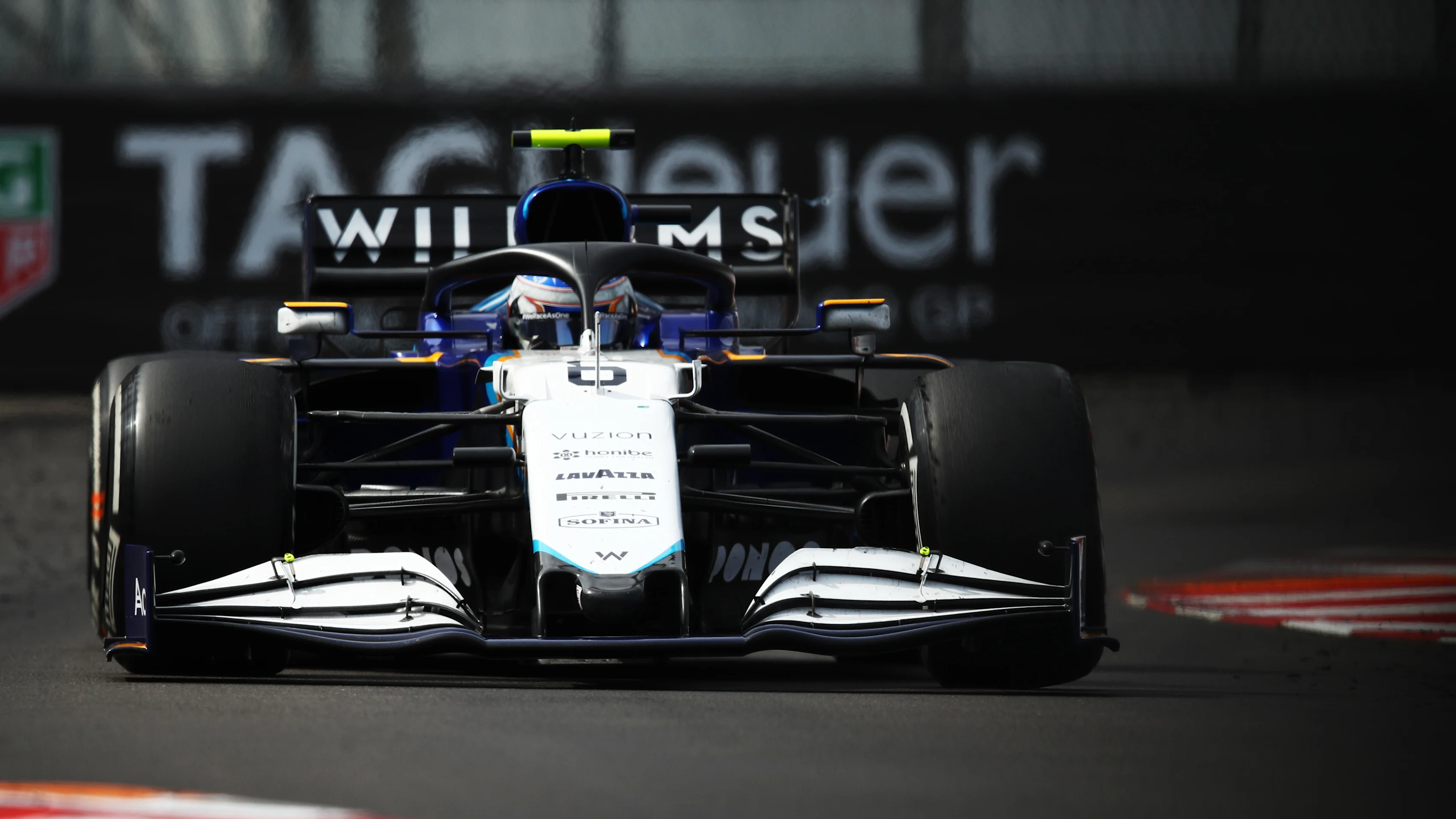 MONTE-CARLO, MONACO - MAY 23: Nicholas Latifi of Canada driving the (6) Williams Racing FW43B Mercedes on track during the F1 Grand Prix of Monaco at Circuit de Monaco on May 23, 2021 in Monte-Carlo, Monaco. (Photo by Joe Portlock - Formula 1/Formula 1 via Getty Images)