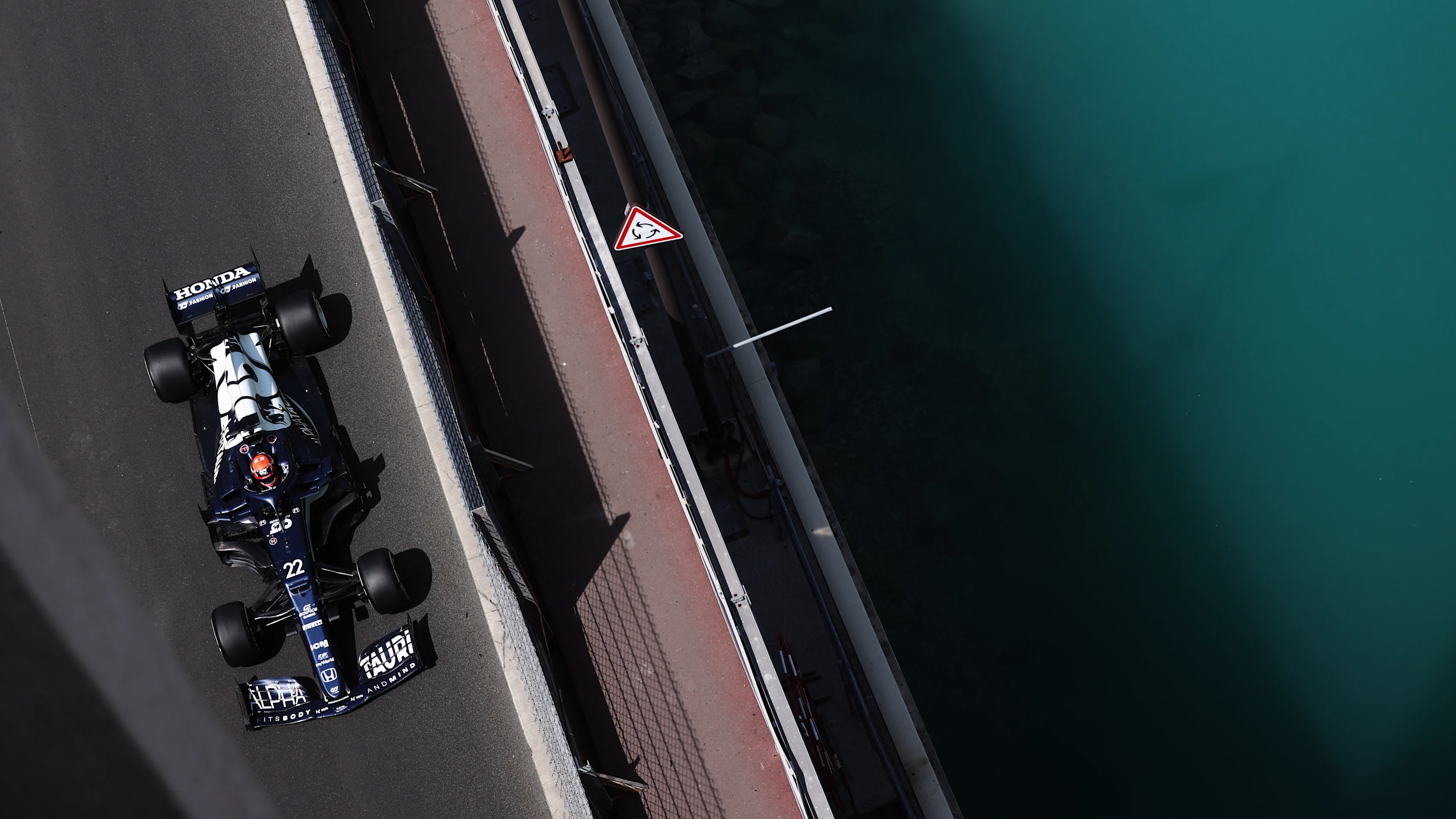 MONTE-CARLO, MONACO - MAY 23: Yuki Tsunoda of Japan driving the (22) Scuderia AlphaTauri AT02 Honda