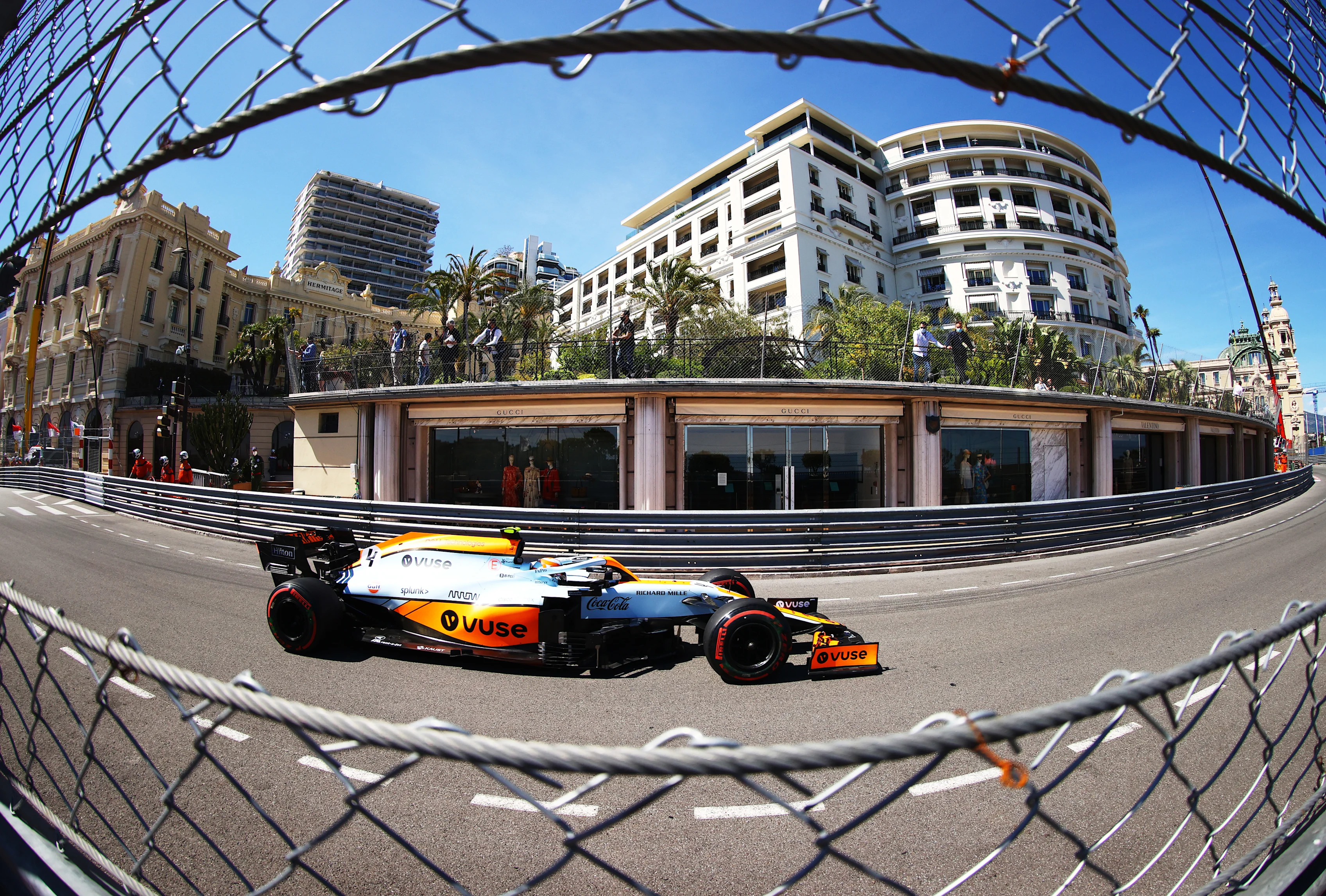 MONTE-CARLO, MONACO - MAY 20: Lando Norris of Great Britain driving the (4) McLaren F1 Team MCL35M