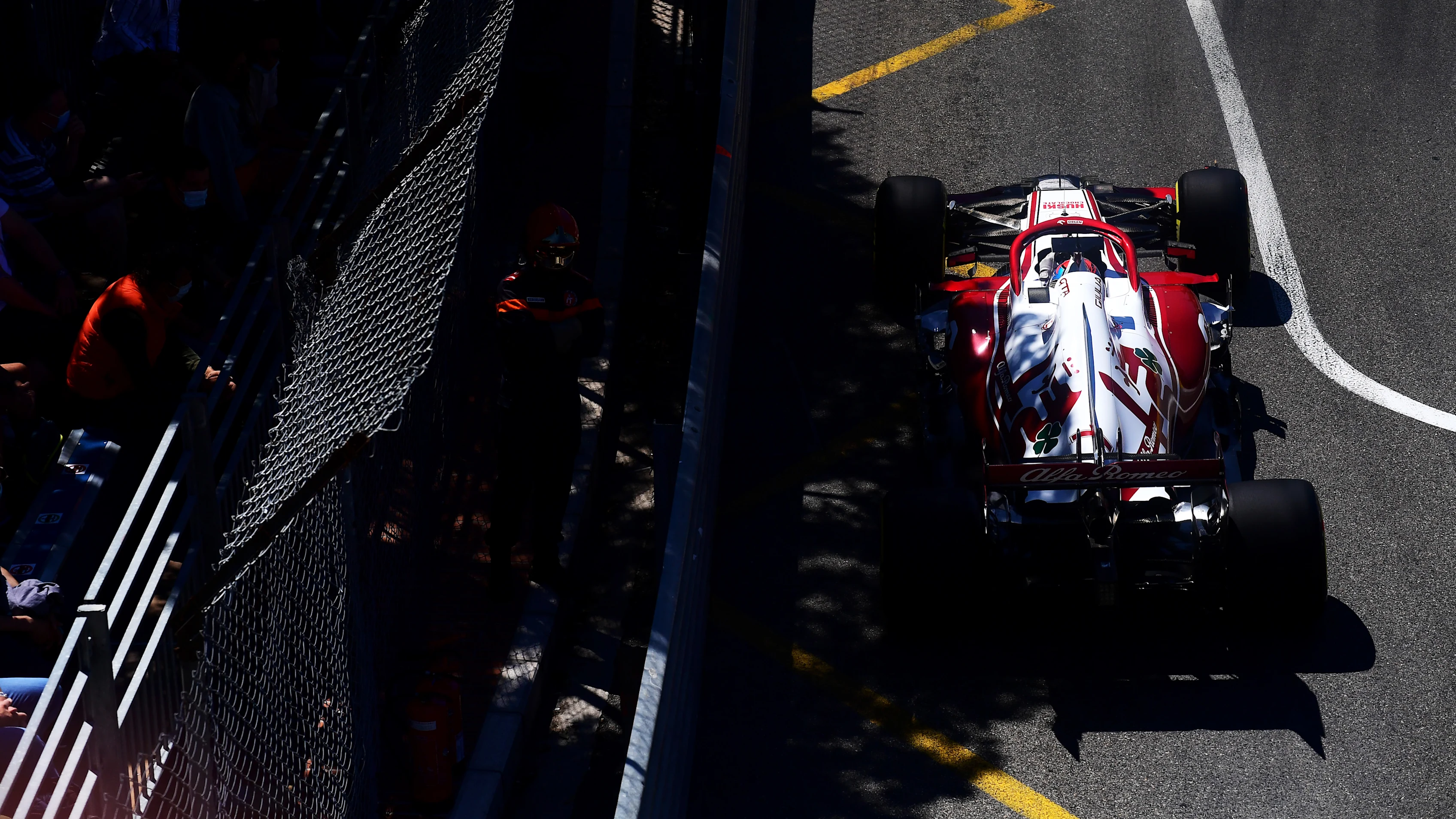 MONTE-CARLO, MONACO - MAY 20: Kimi Raikkonen of Finland driving the (7) Alfa Romeo Racing C41 Ferrari on track during practice ahead of the F1 Grand Prix of Monaco at Circuit de Monaco on May 20, 2021 in Monte-Carlo, Monaco. (Photo by Mario Renzi - Formula 1/Formula 1 via Getty Images)