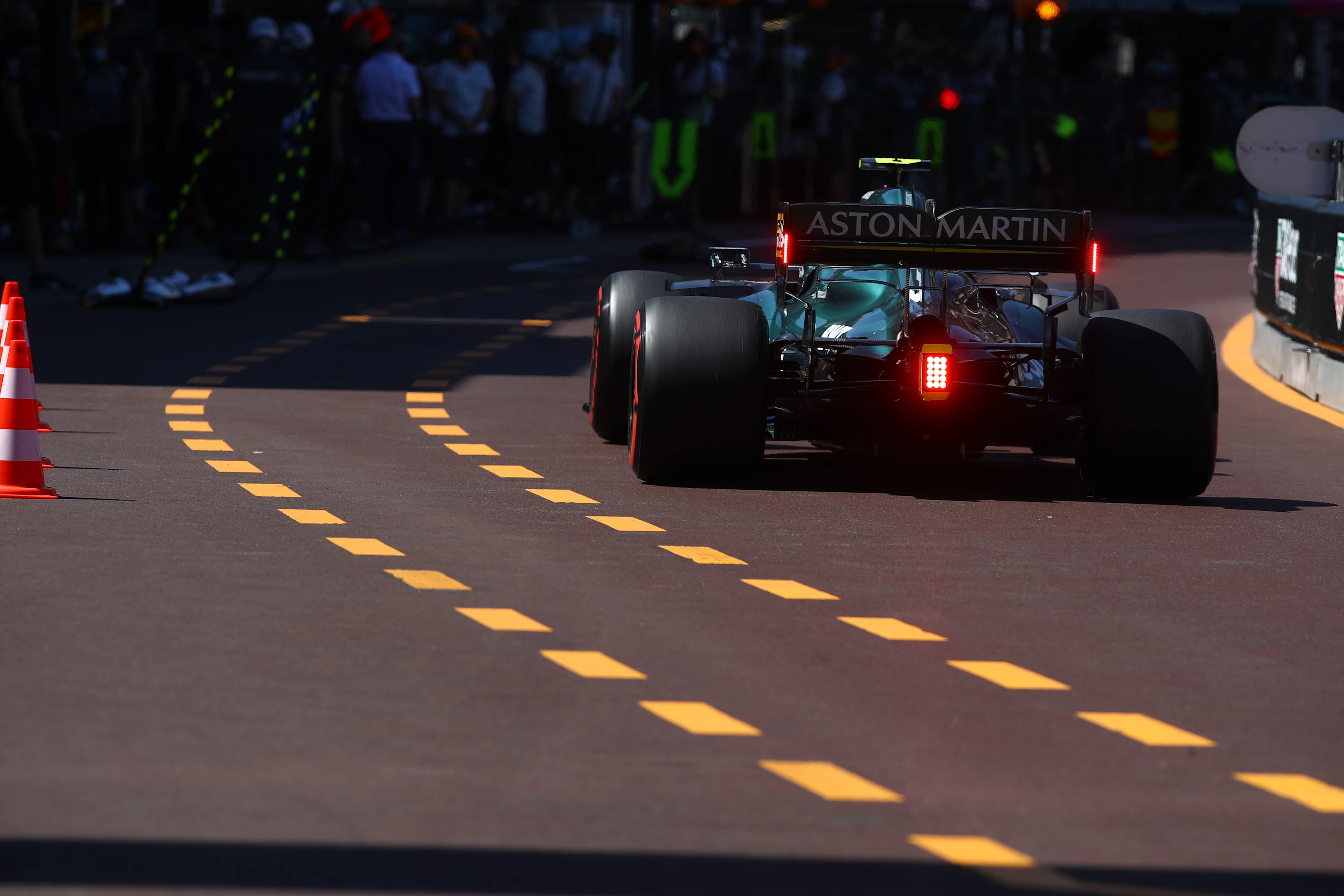 MONTE-CARLO, MONACO - MAY 20: Sebastian Vettel of Germany driving the (5) Aston Martin AMR21