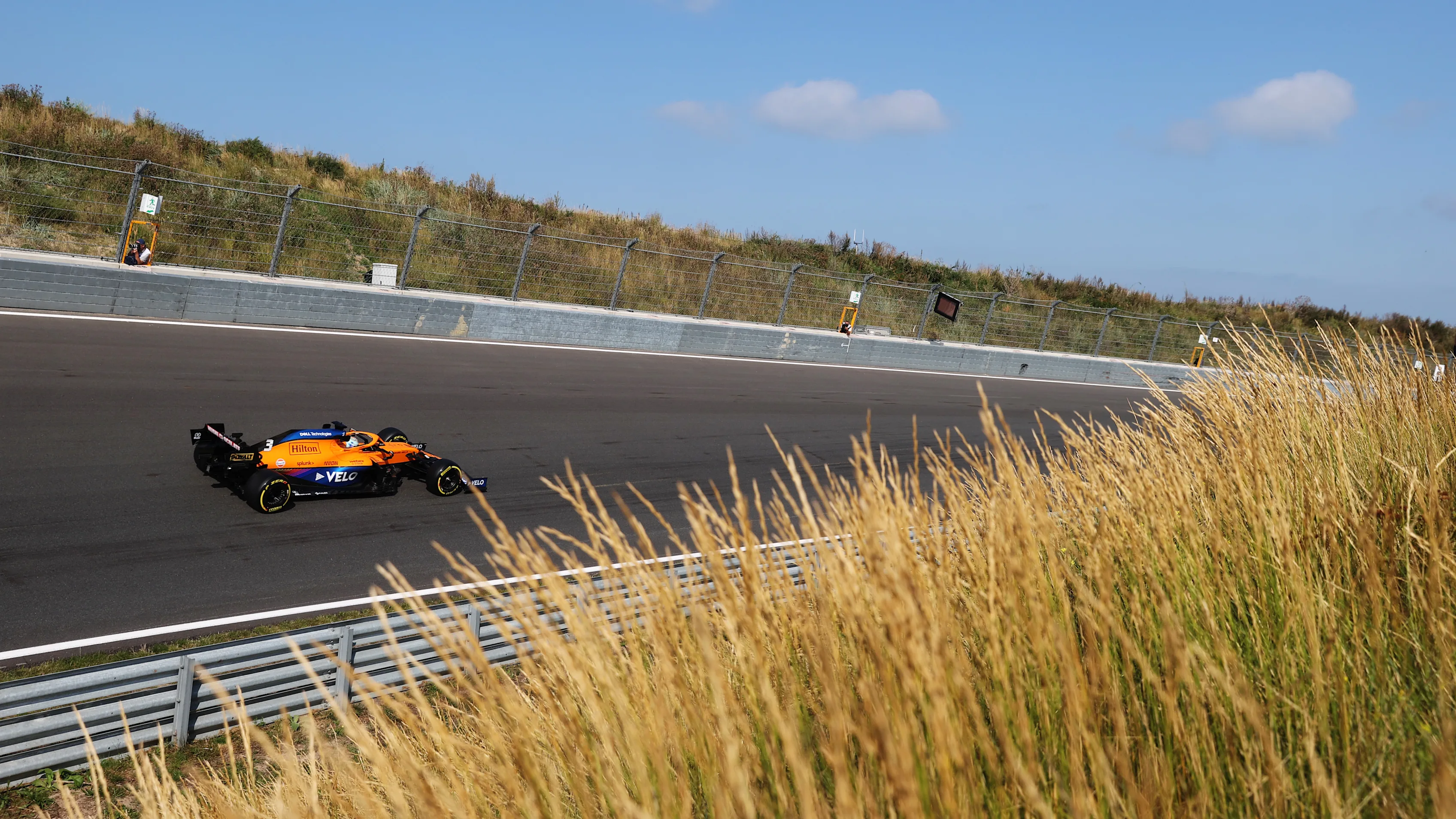 ZANDVOORT, NETHERLANDS - SEPTEMBER 03: Daniel Ricciardo of Australia driving the (3) McLaren F1 Team MCL35M Mercedes during practice ahead of the F1 Grand Prix of The Netherlands at Circuit Zandvoort on September 03, 2021 in Zandvoort, Netherlands. (Photo by Clive Rose - Formula 1/Formula 1 via Getty Images)