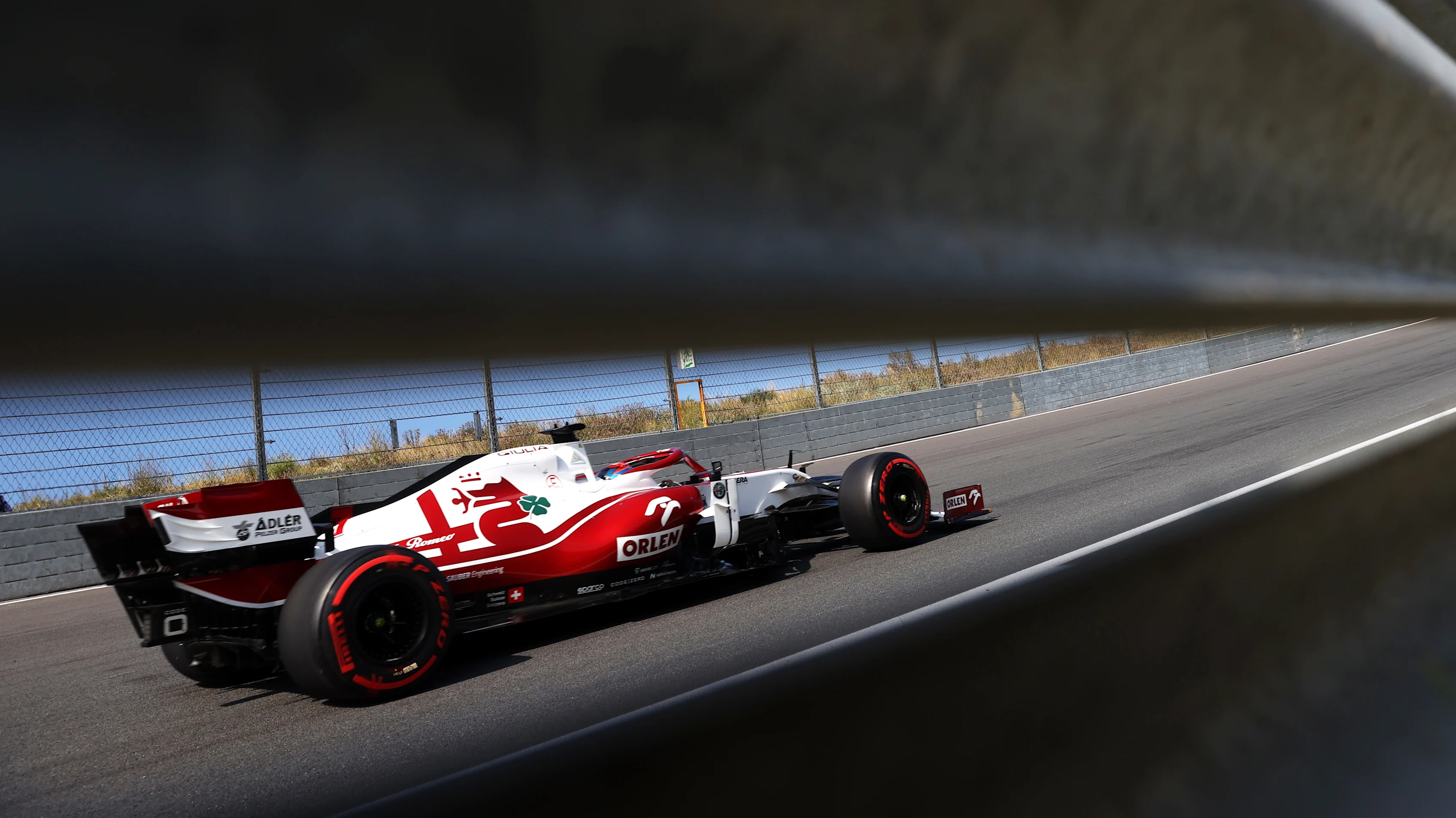 ZANDVOORT, NETHERLANDS - SEPTEMBER 03: Kimi Raikkonen of Finland driving the (7) Alfa Romeo Racing C41 Ferrari during practice ahead of the F1 Grand Prix of The Netherlands at Circuit Zandvoort on September 03, 2021 in Zandvoort, Netherlands. (Photo by Clive Rose - Formula 1/Formula 1 via Getty Images)
