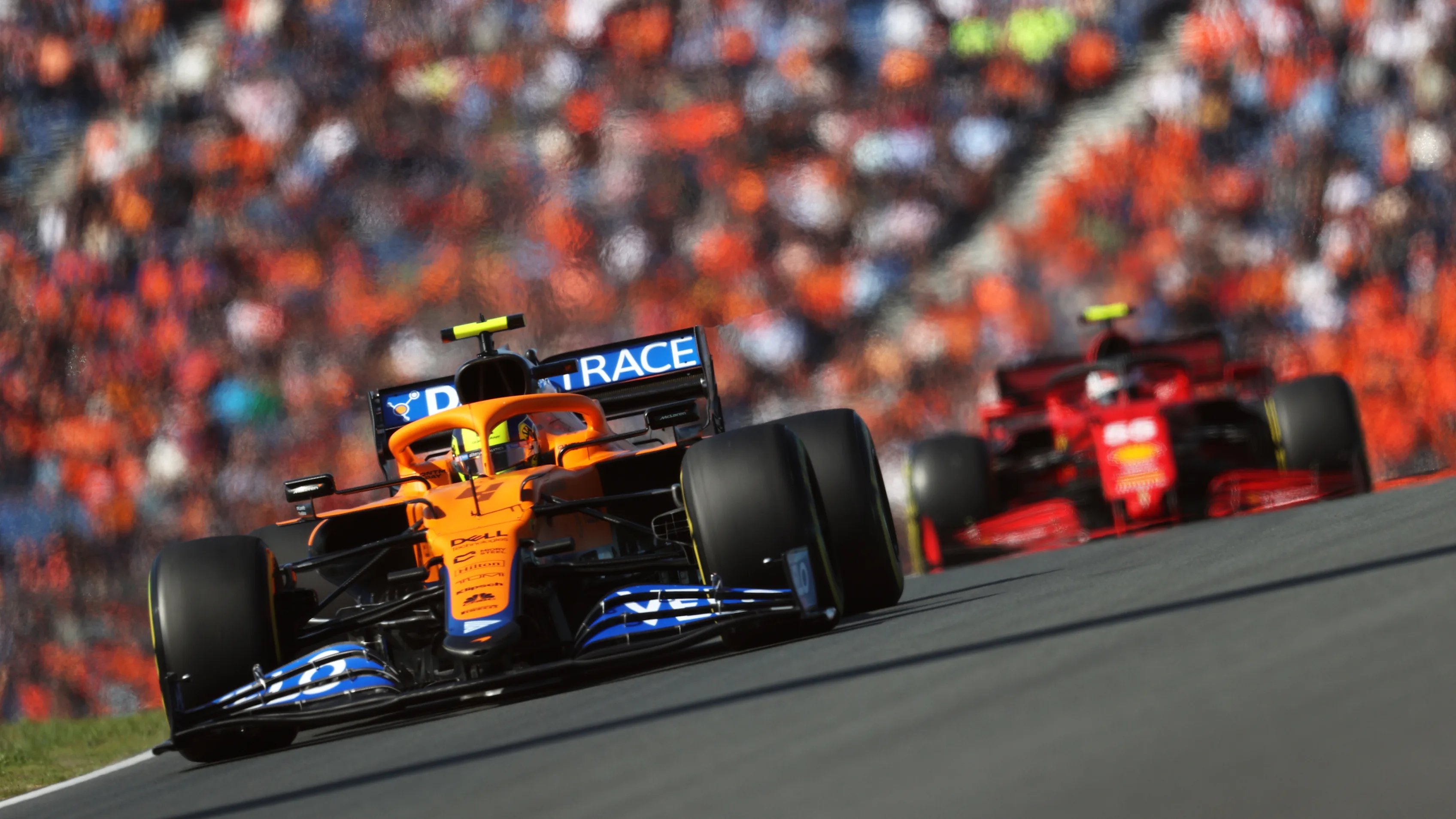 ZANDVOORT, NETHERLANDS - SEPTEMBER 04: Lando Norris of Great Britain driving the (4) McLaren F1 Team MCL35M Mercedes during final practice ahead of the F1 Grand Prix of The Netherlands at Circuit Zandvoort on September 04, 2021 in Zandvoort, Netherlands. (Photo by Clive Rose - Formula 1/Formula 1 via Getty Images)