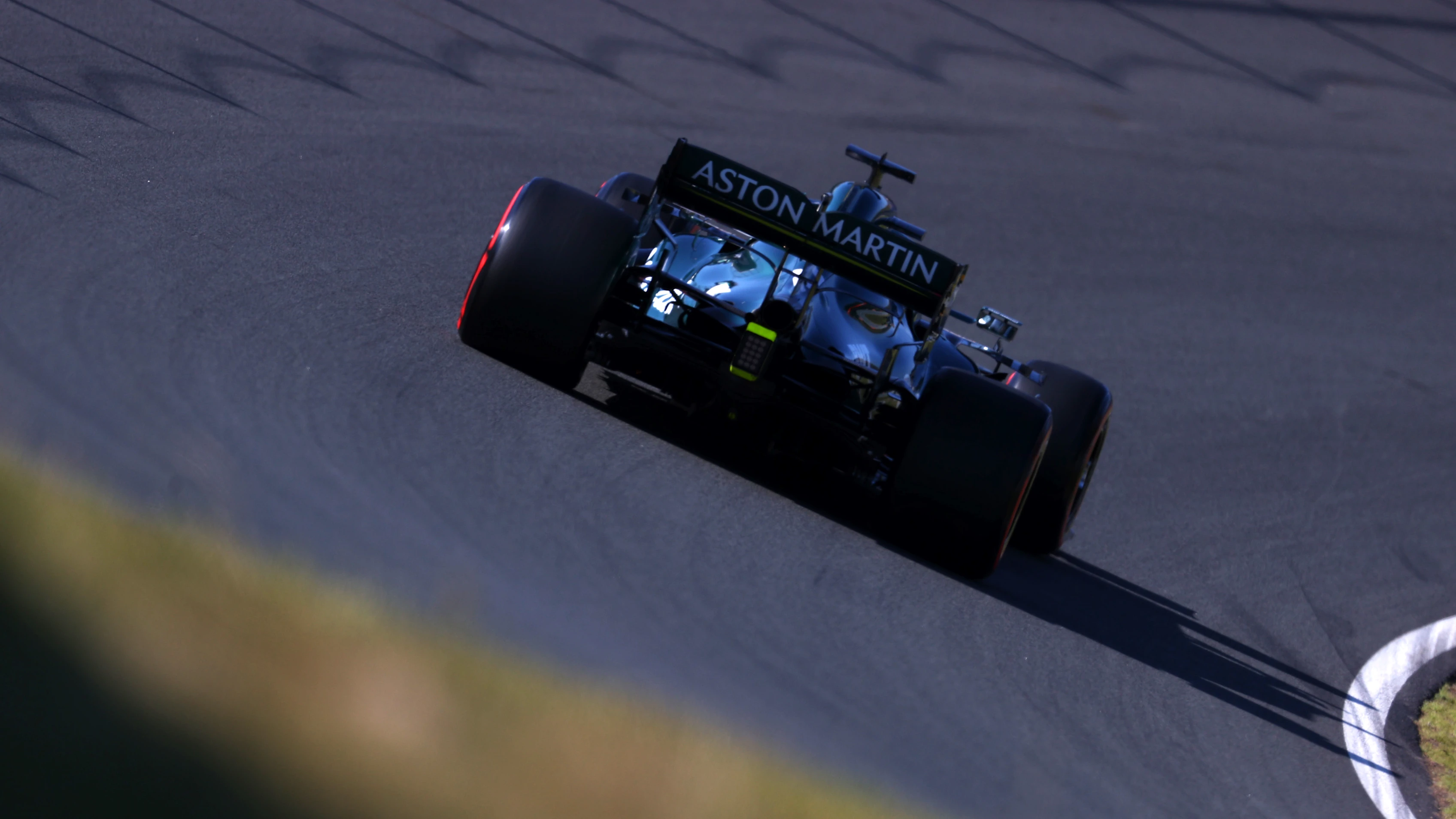 ZANDVOORT, NETHERLANDS - SEPTEMBER 04: Lance Stroll of Canada driving the (18) Aston Martin AMR21 Mercedes during qualifying ahead of the F1 Grand Prix of The Netherlands at Circuit Zandvoort on September 04, 2021 in Zandvoort, Netherlands. (Photo by Clive Rose - Formula 1/Formula 1 via Getty Images)