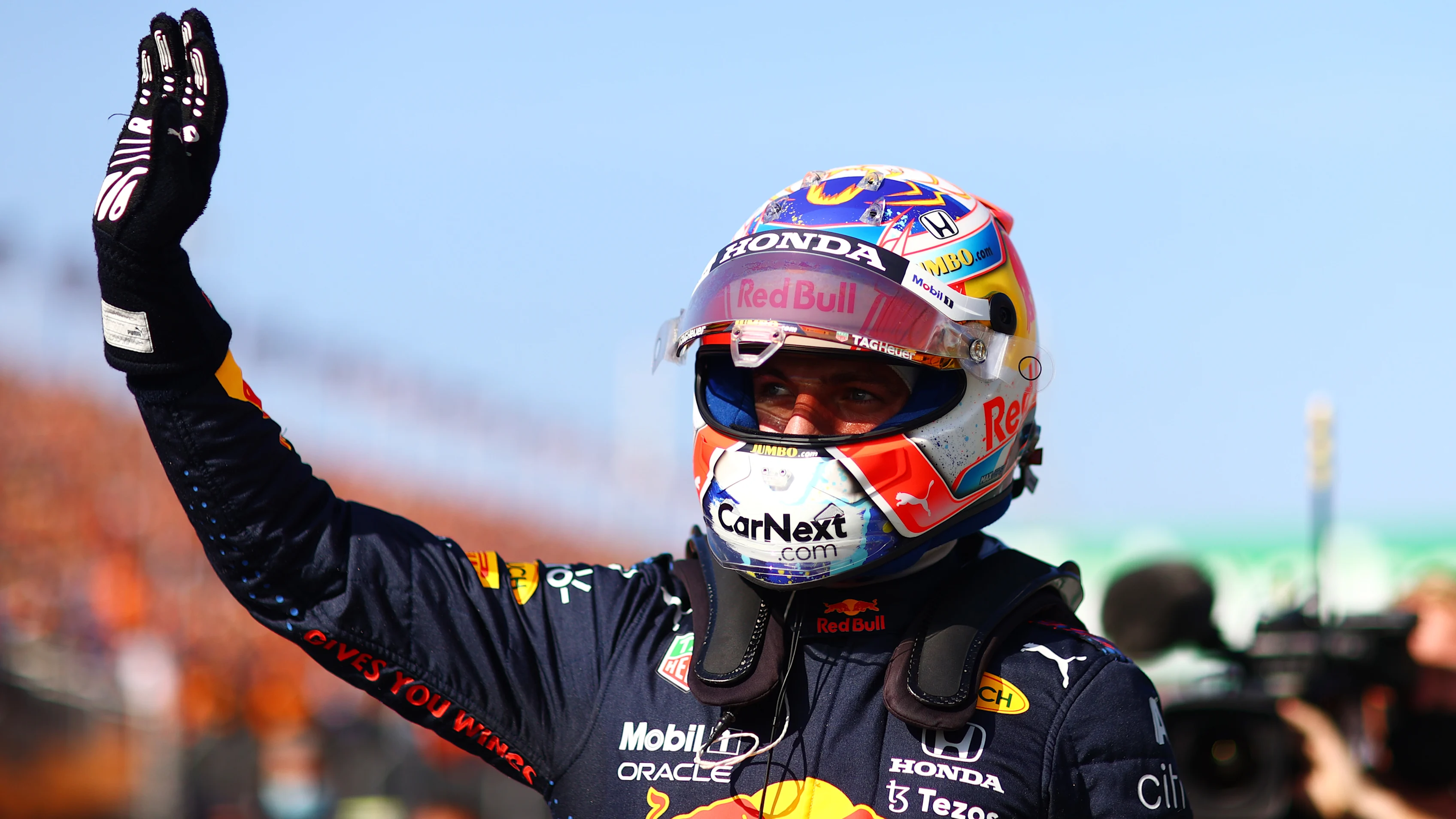 ZANDVOORT, NETHERLANDS - SEPTEMBER 04: Pole position qualifier Max Verstappen of Netherlands and