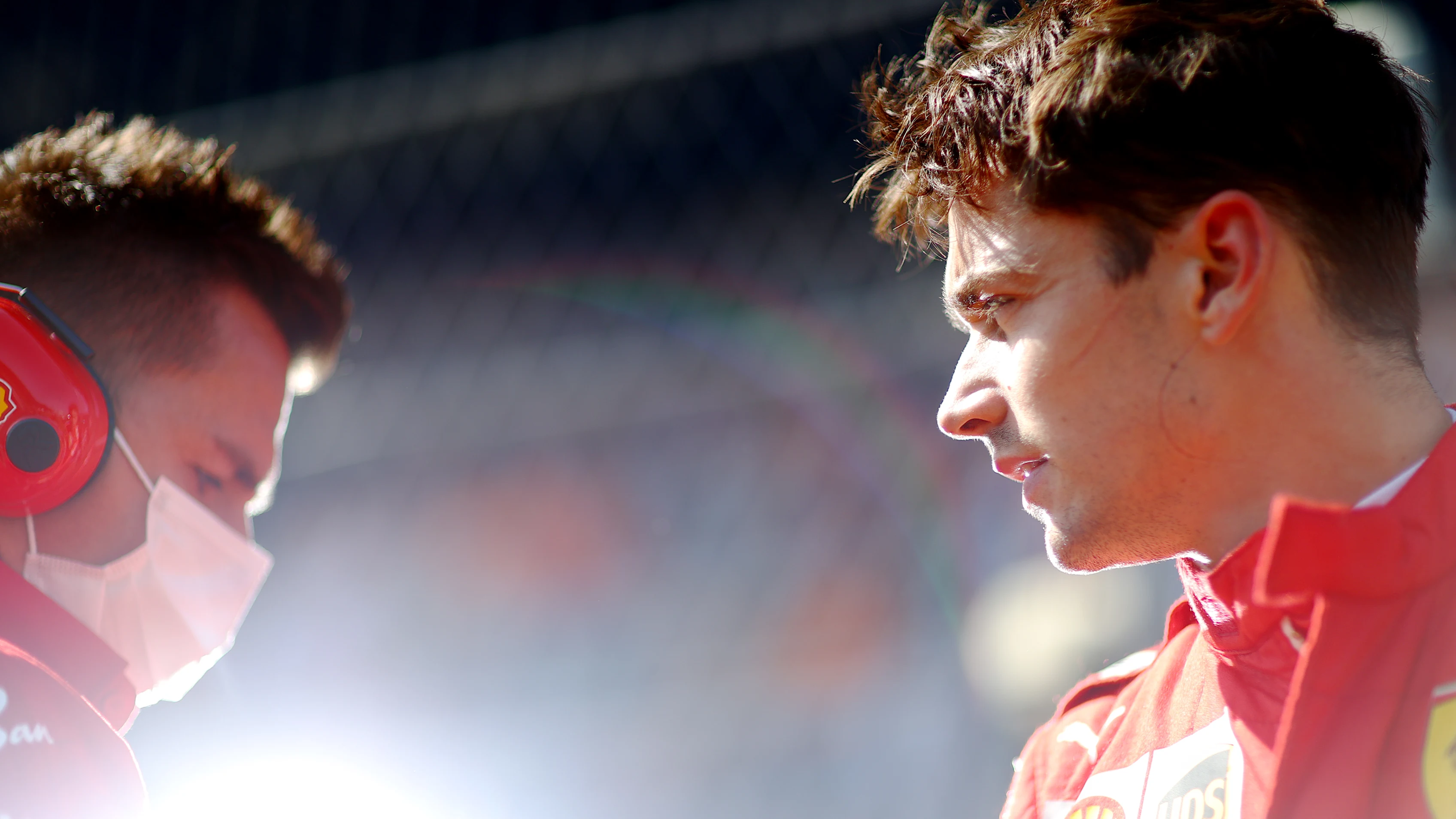 ZANDVOORT, NETHERLANDS - SEPTEMBER 05: Charles Leclerc of Monaco and Ferrari prepares to drive on the grid ahead of the F1 Grand Prix of The Netherlands at Circuit Zandvoort on September 05, 2021 in Zandvoort, Netherlands. (Photo by Dan Istitene - Formula 1/Formula 1 via Getty Images)