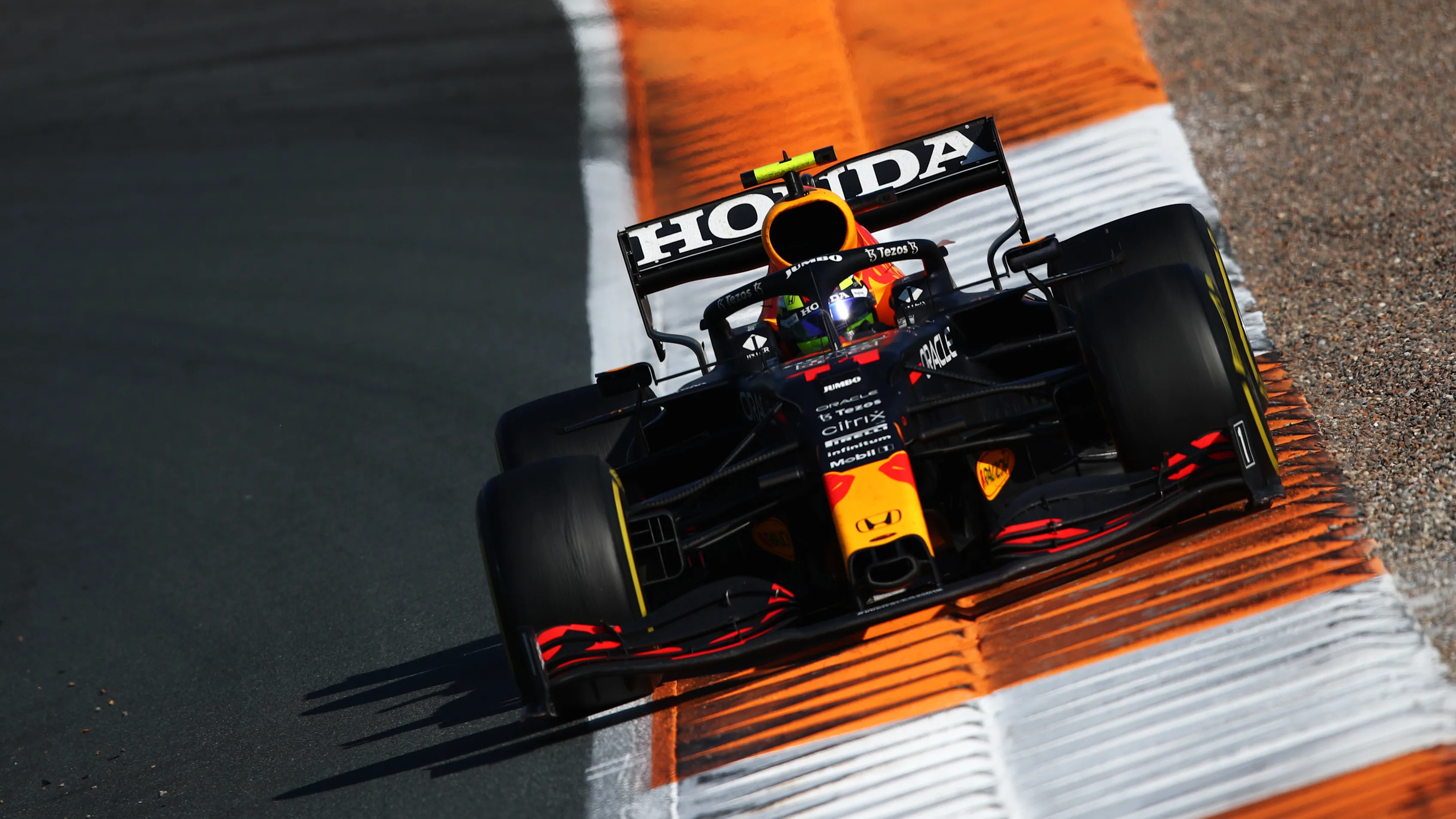 ZANDVOORT, NETHERLANDS - SEPTEMBER 05: Sergio Perez of Mexico driving the (11) Red Bull Racing