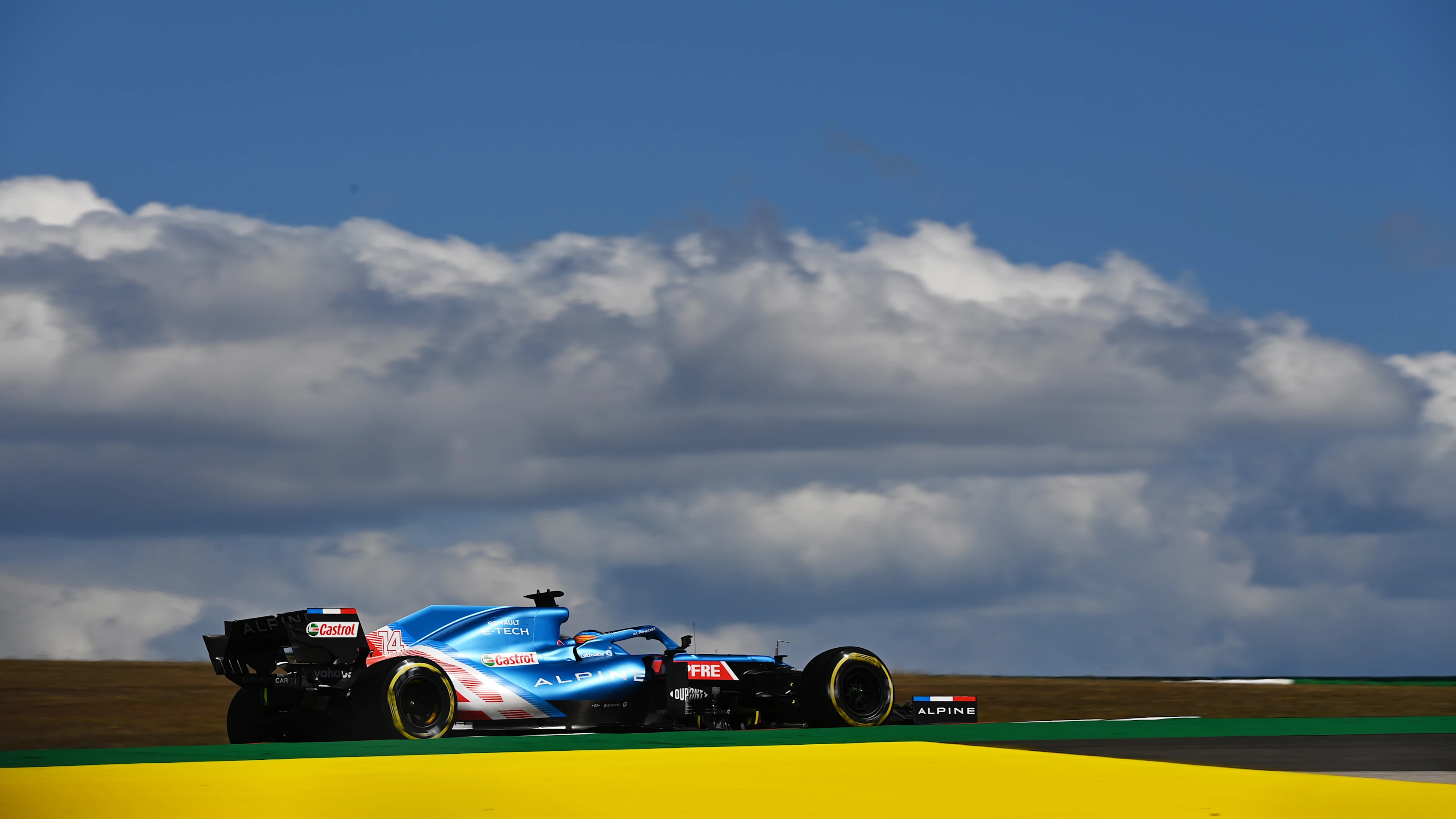 PORTIMAO, PORTUGAL - APRIL 30: Fernando Alonso of Spain driving the (14) Alpine A521 Renault on