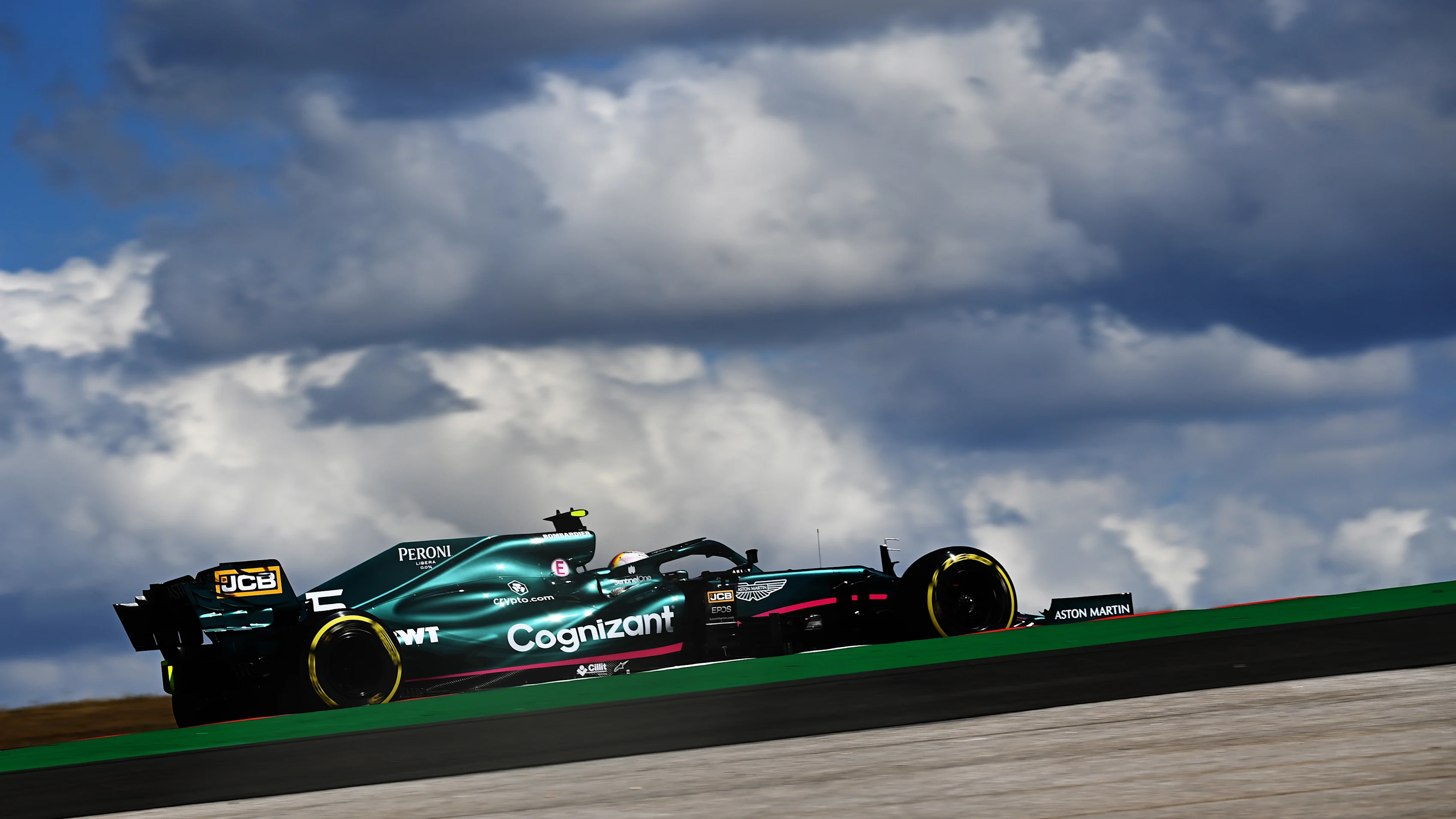 PORTIMAO, PORTUGAL - APRIL 30: Sebastian Vettel of Germany driving the (5) Aston Martin AMR21