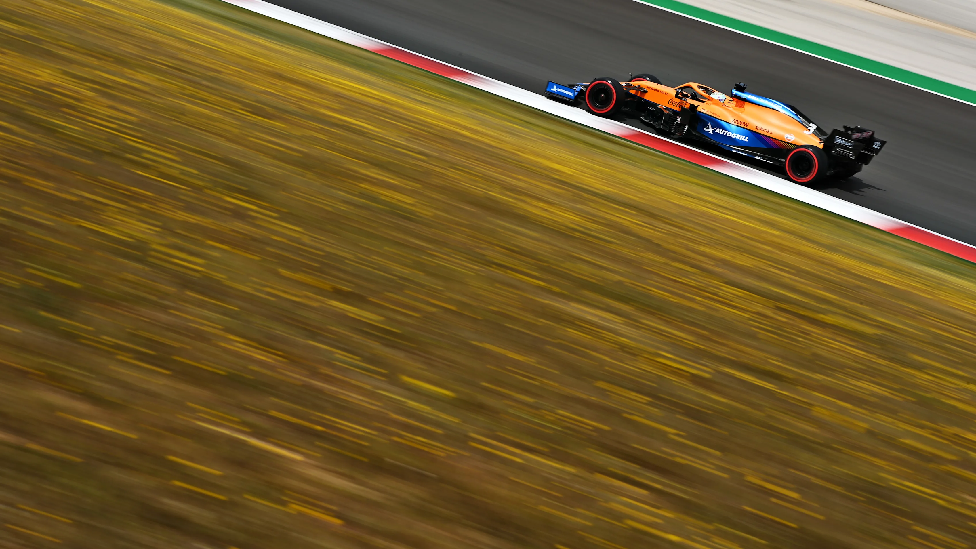 PORTIMAO, PORTUGAL - MAY 01: Daniel Ricciardo of Australia driving the (3) McLaren F1 Team MCL35M Mercedes during final practice for the F1 Grand Prix of Portugal at Autodromo Internacional Do Algarve on May 01, 2021 in Portimao, Portugal. (Photo by Clive Mason - Formula 1/Formula 1 via Getty Images)
