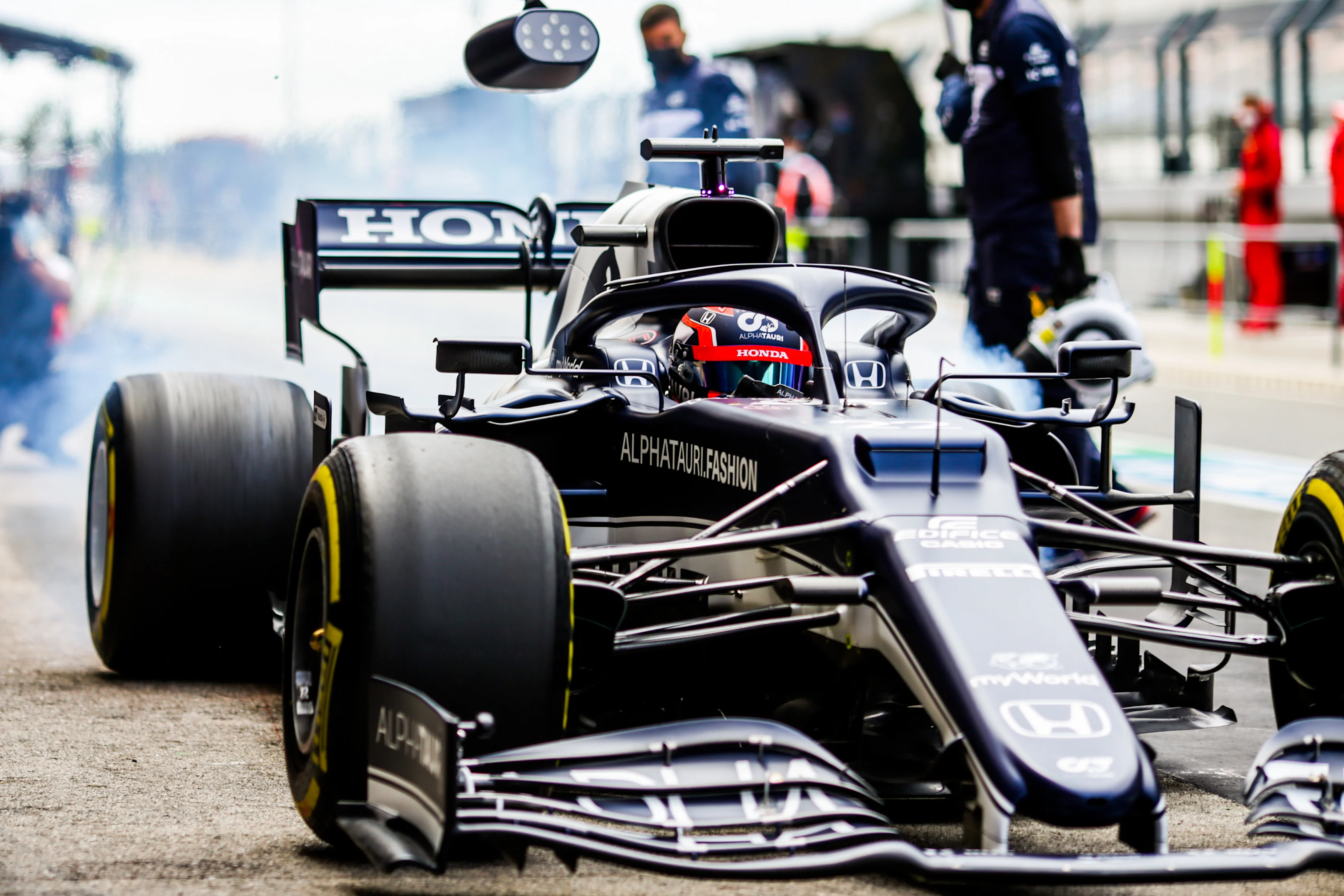 PORTIMAO, PORTUGAL - MAY 01: Yuki Tsunoda of Scuderia AlphaTauri and Japan  during final practice