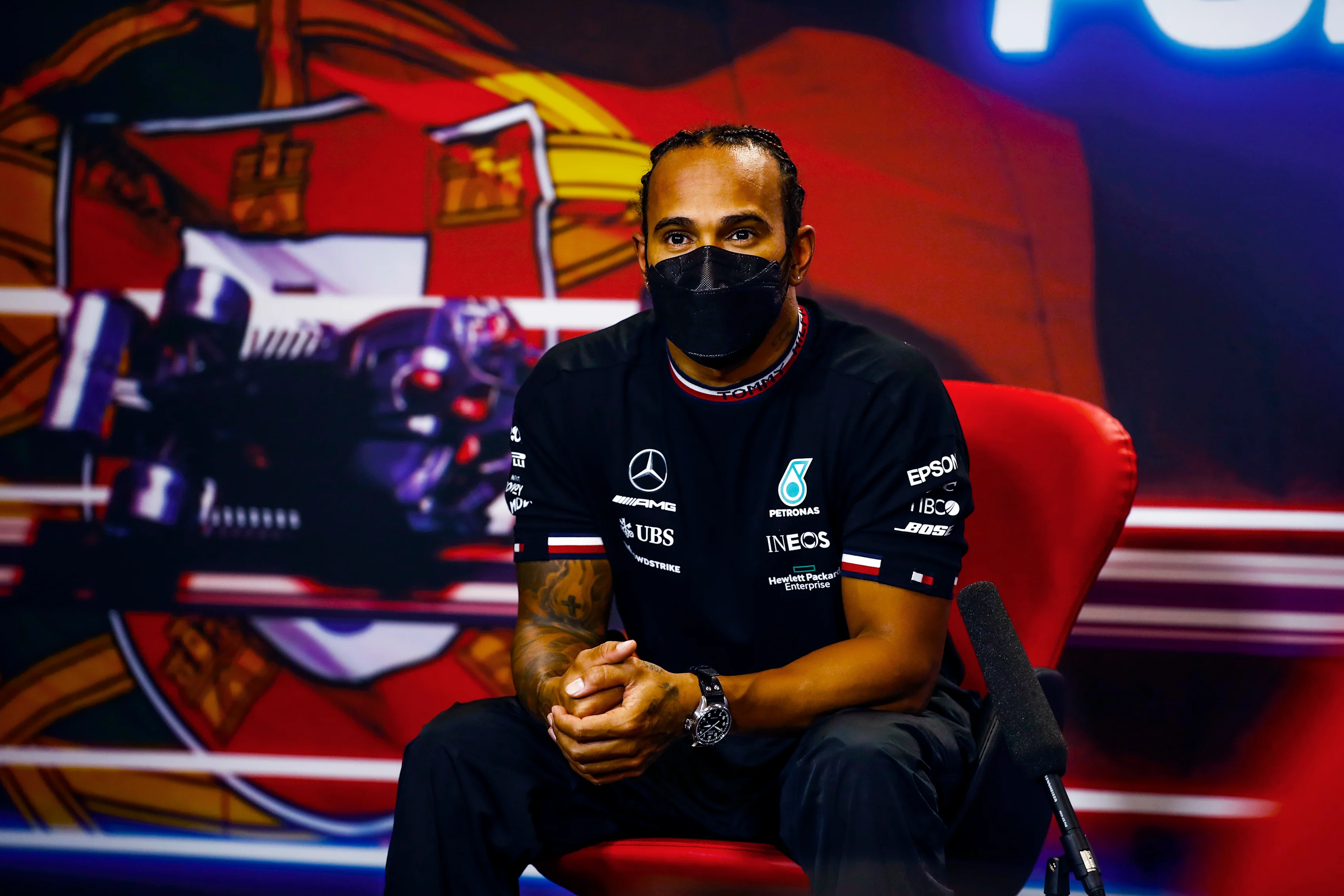 PORTIMAO, PORTUGAL - MAY 01: Second placed qualifier Lewis Hamilton of Great Britain and Mercedes