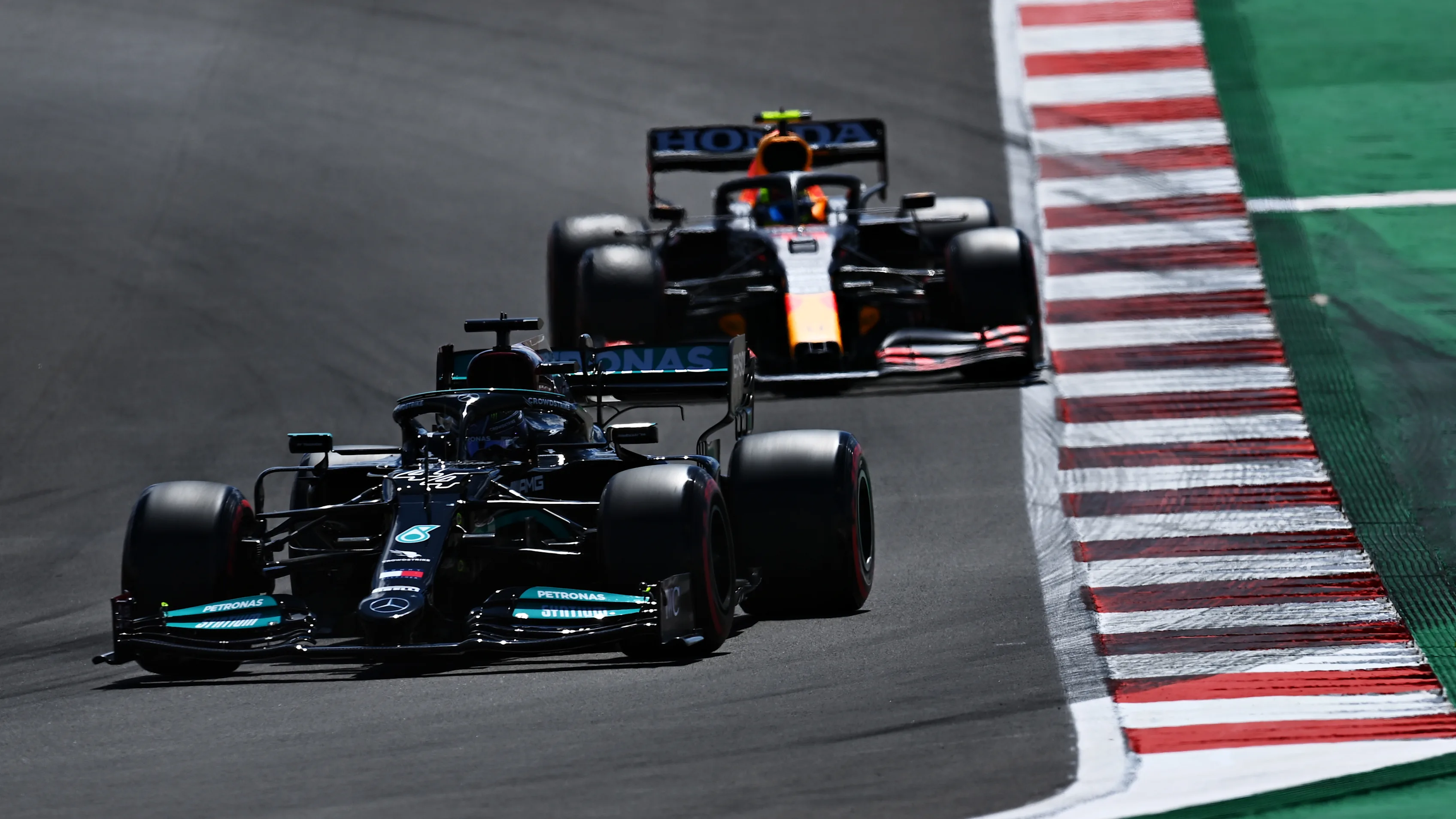 PORTIMAO, PORTUGAL - MAY 01: Lewis Hamilton of Great Britain driving the (44) Mercedes AMG Petronas
