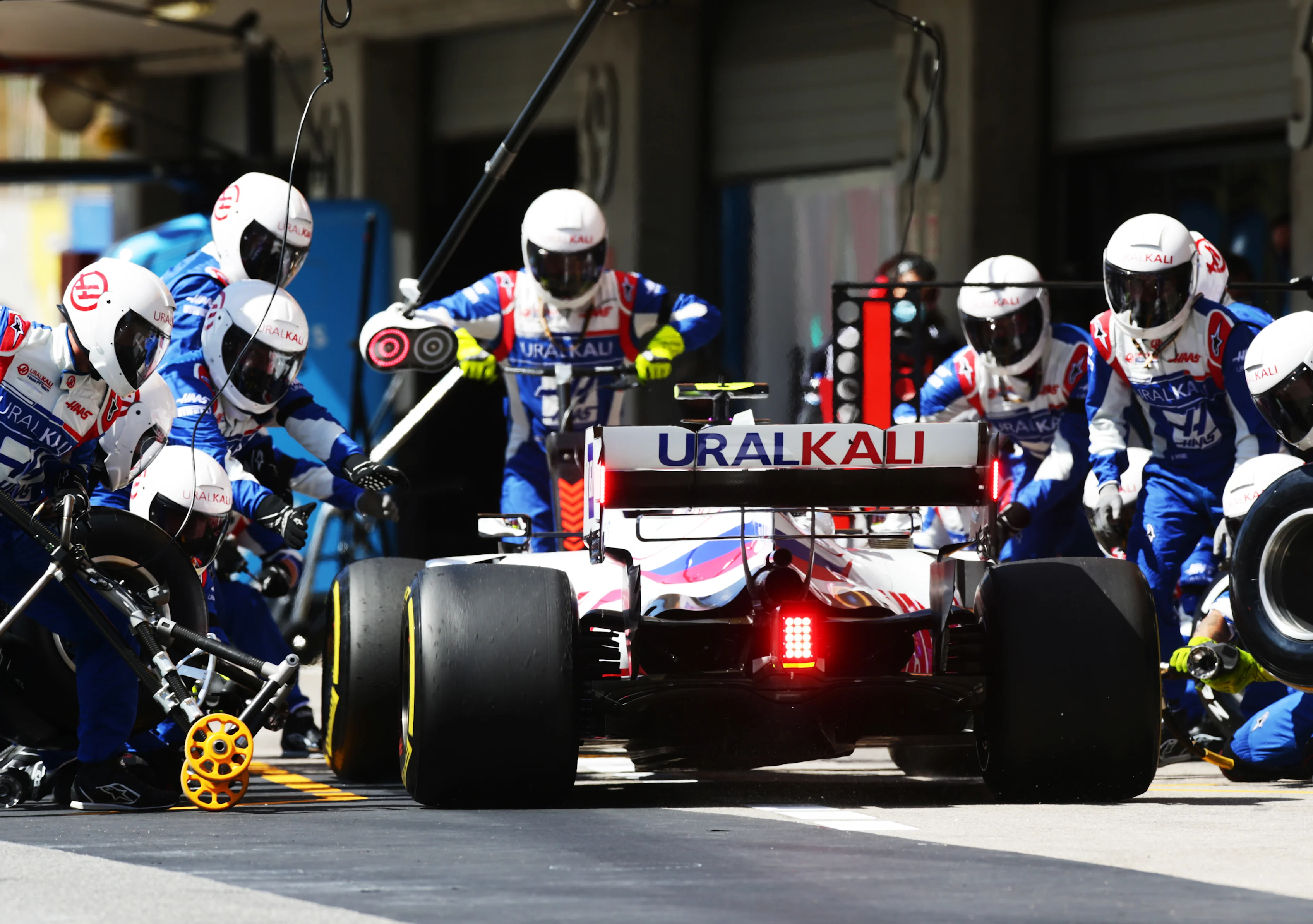 PORTIMAO, PORTUGAL - MAY 02: Mick Schumacher of Germany driving the (47) Haas F1 Team VF-21 Ferrari
