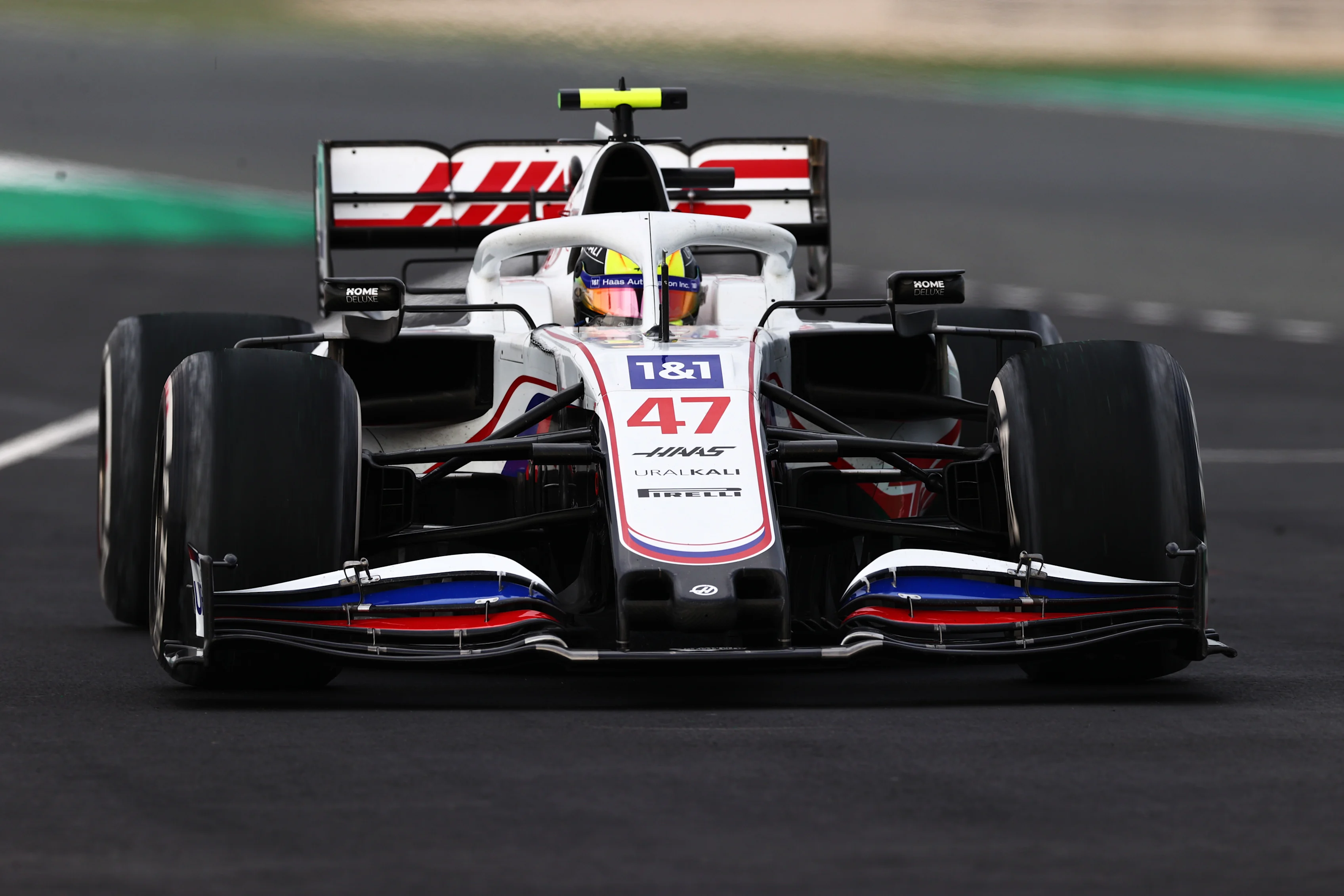 DOHA, QATAR - NOVEMBER 19: Mick Schumacher of Germany driving the (47) Haas F1 Team VF-21 Ferrari during practice ahead of the F1 Grand Prix of Qatar at Losail International Circuit on November 19, 2021 in Doha, Qatar. (Photo by Mark Thompson/Getty Images)