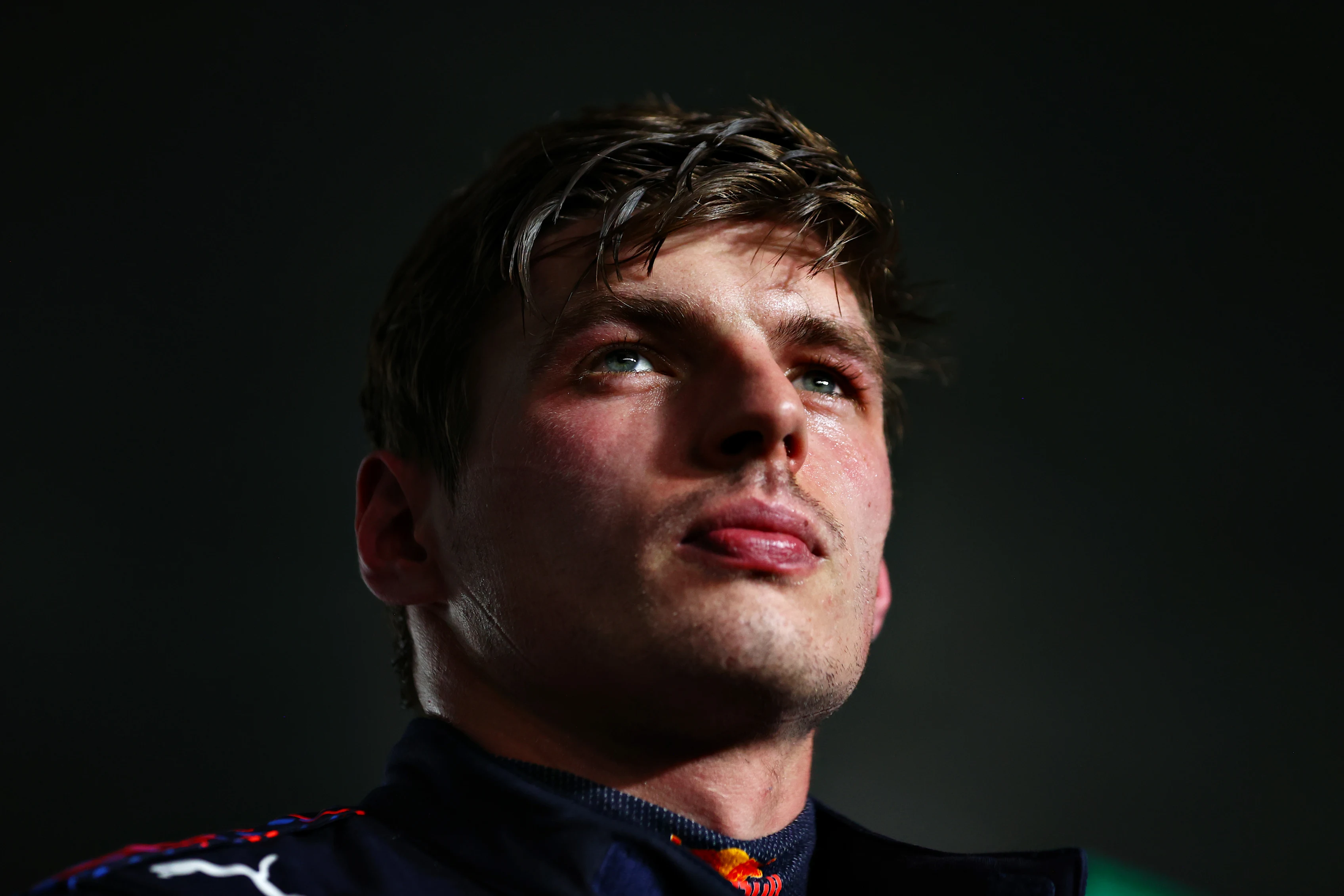 DOHA, QATAR - NOVEMBER 21: Second placed Max Verstappen of Netherlands and Red Bull Racing looks on