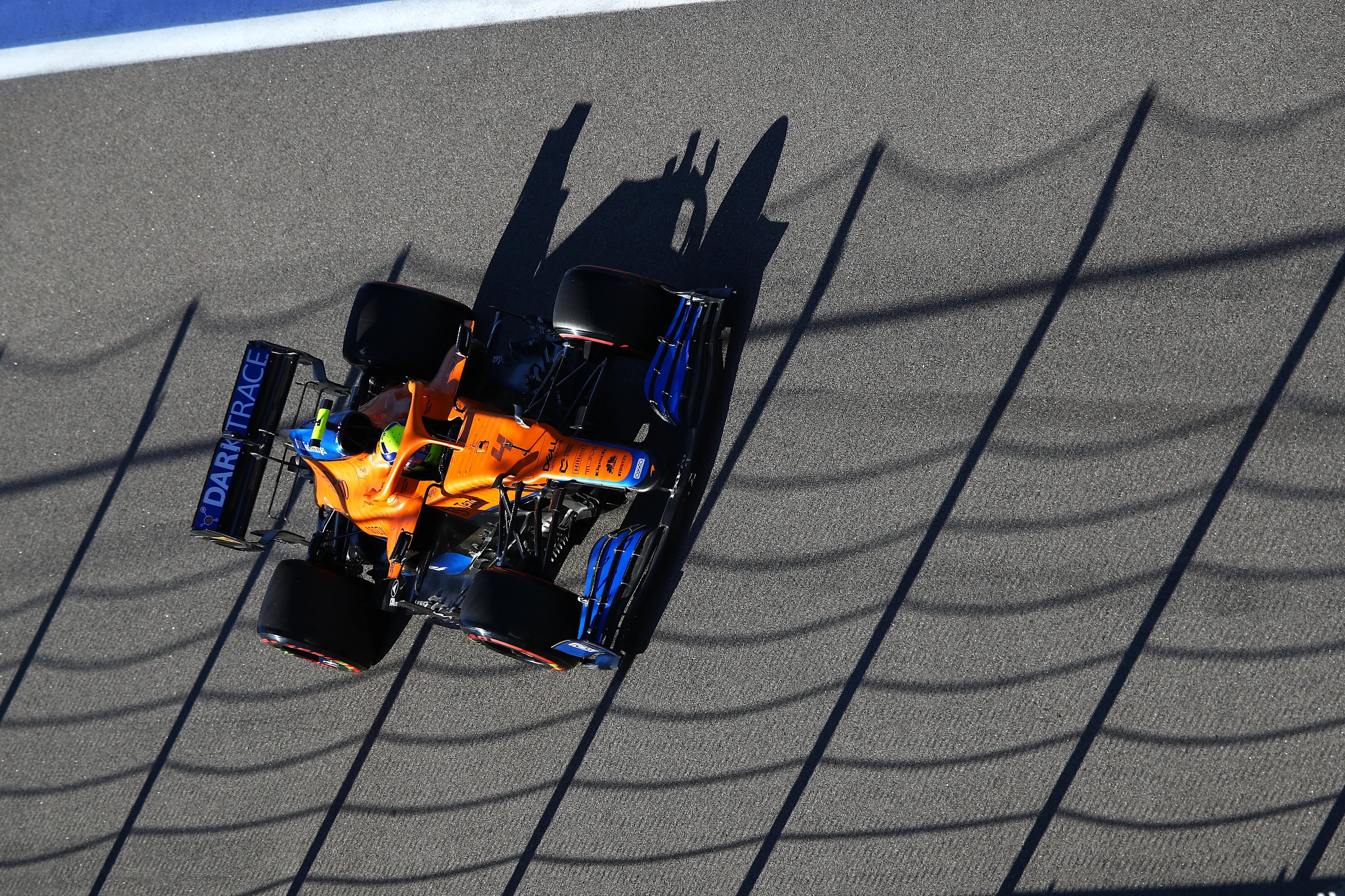 SOCHI, RUSSIA - SEPTEMBER 24: Lando Norris of Great Britain driving the (4) McLaren F1 Team MCL35M