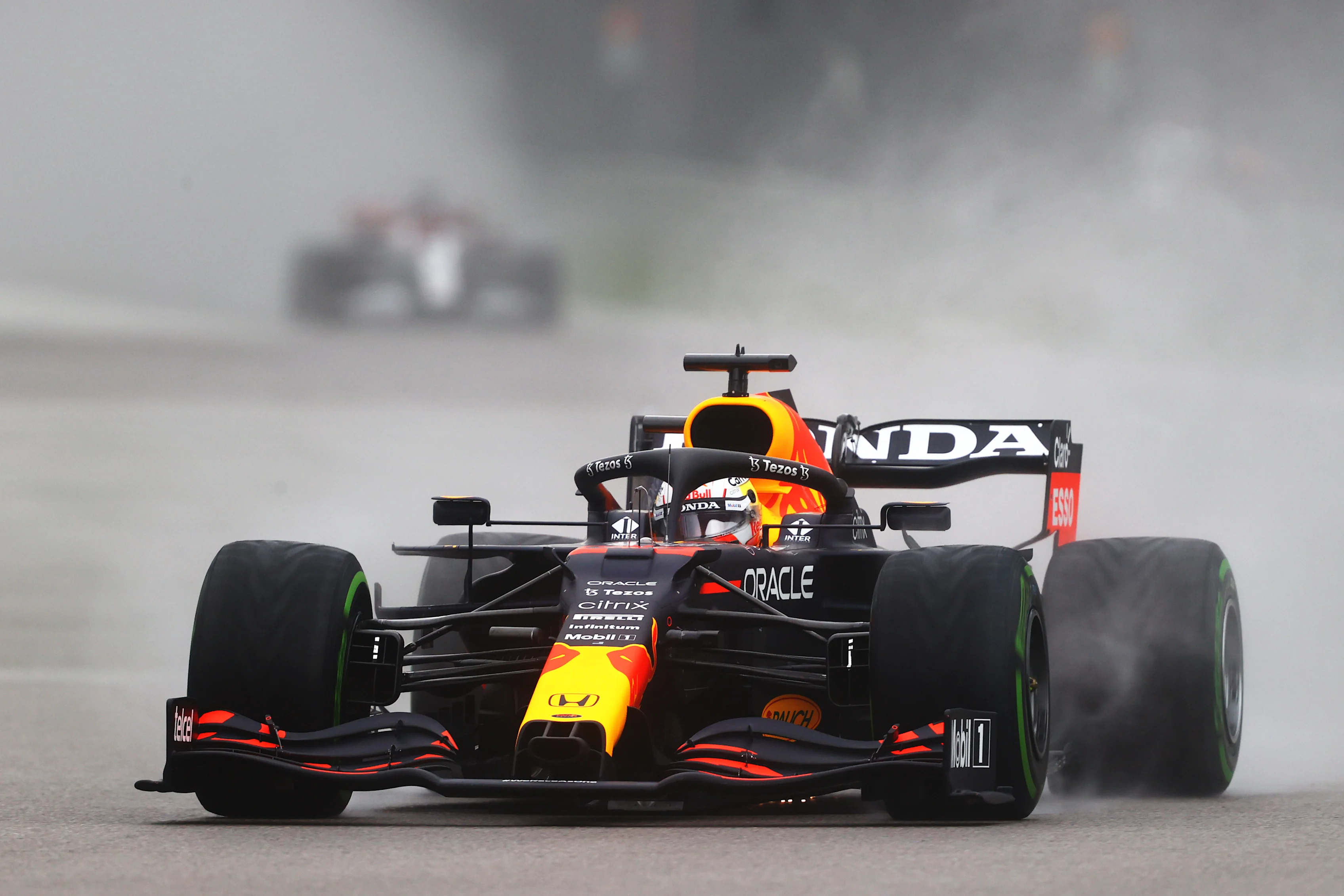 SOCHI, RUSSIA - SEPTEMBER 25: Max Verstappen of the Netherlands driving the (33) Red Bull Racing