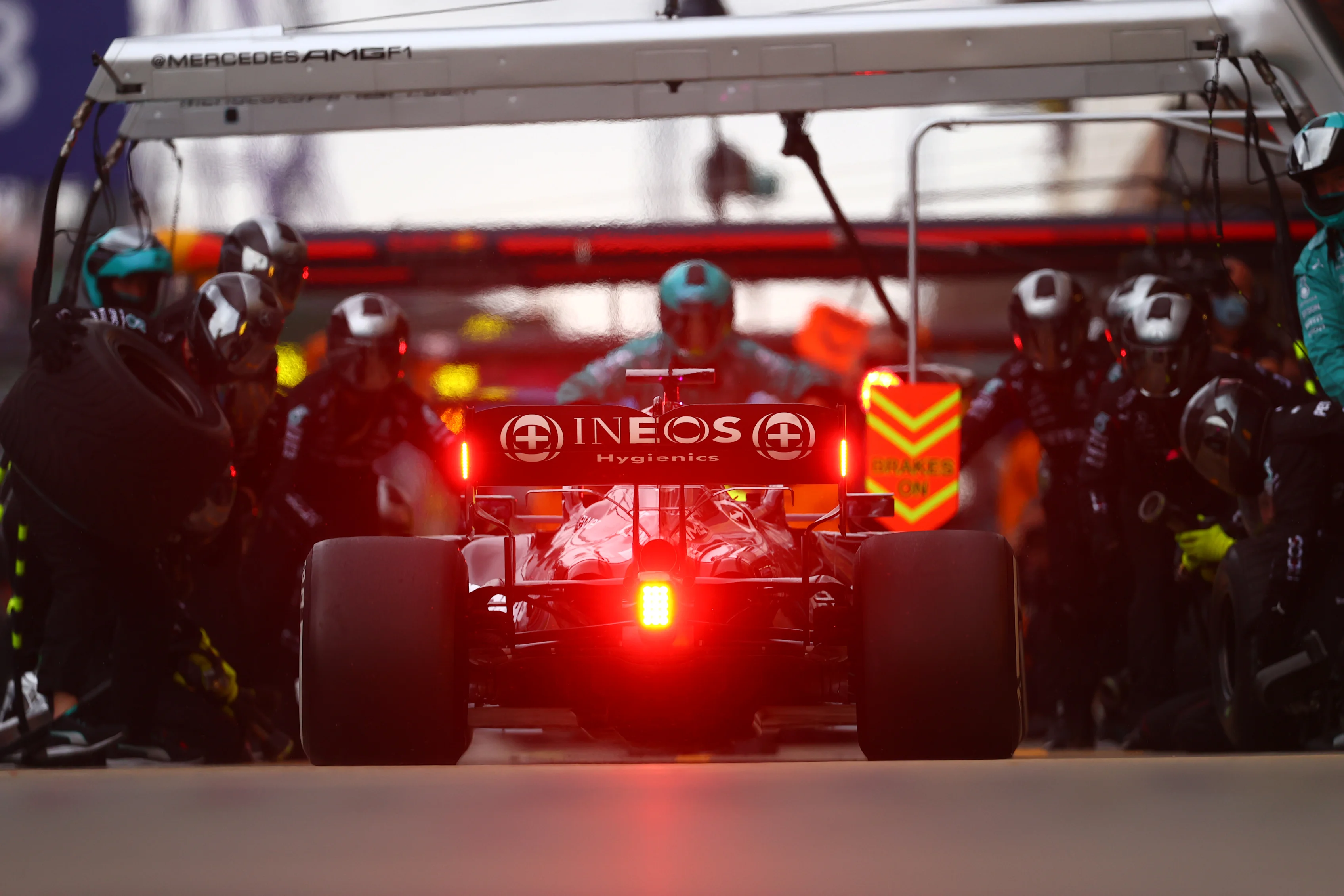 SOCHI, RUSSIA - SEPTEMBER 26: Lewis Hamilton of Great Britain driving the (44) Mercedes AMG