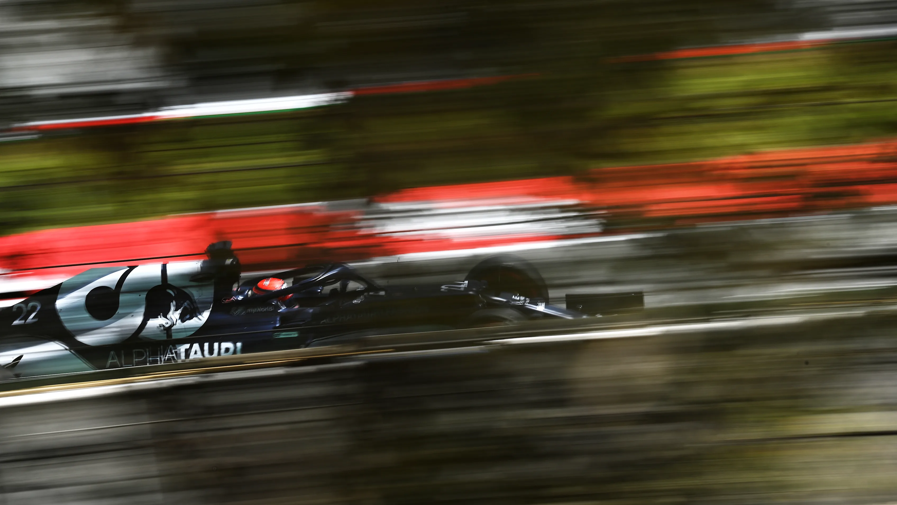 BARCELONA, SPAIN - MAY 07: Yuki Tsunoda of Japan driving the (22) Scuderia AlphaTauri AT02 Honda