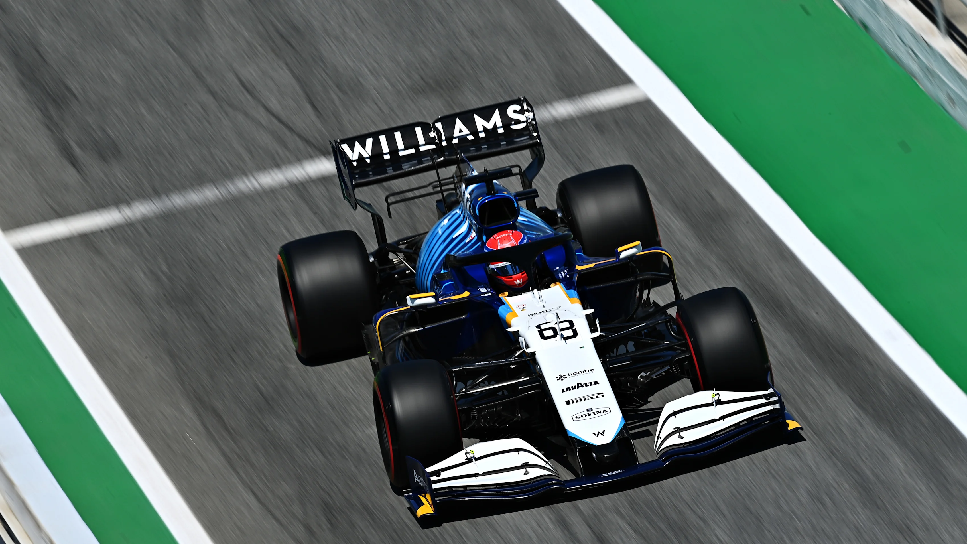 BARCELONA, SPAIN - MAY 08: George Russell of Great Britain driving the (63) Williams Racing FW43B