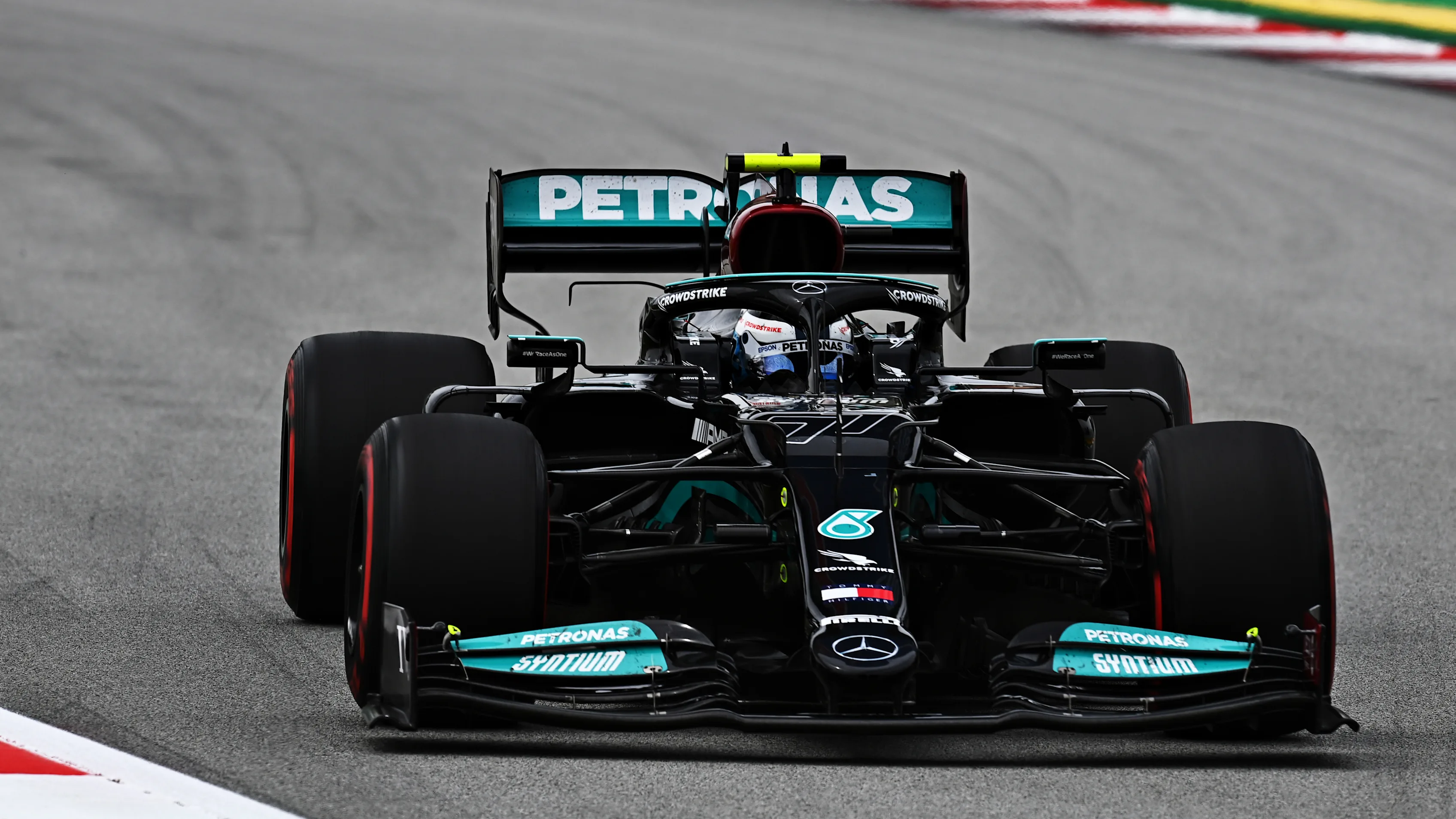 BARCELONA, SPAIN - MAY 09: Valtteri Bottas of Finland driving the (77) Mercedes AMG Petronas F1