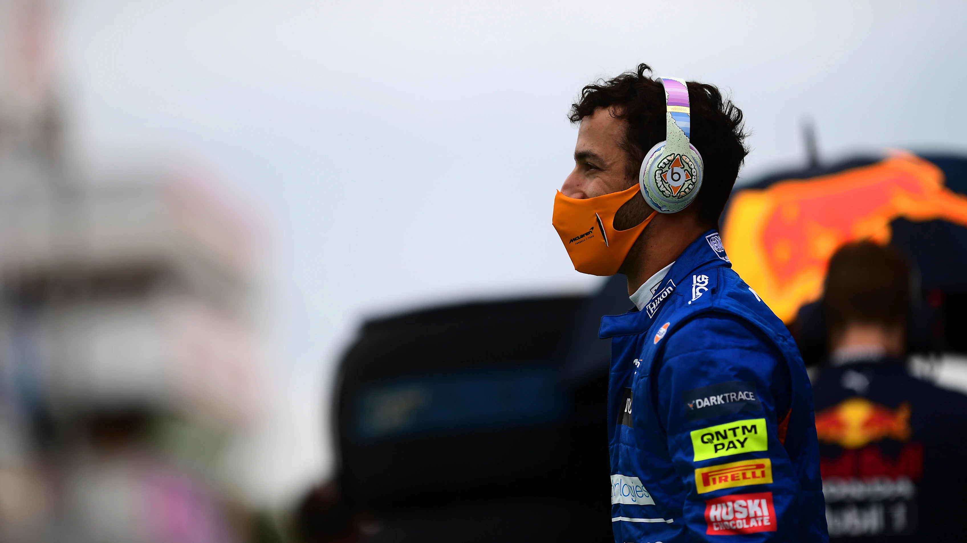 BARCELONA, SPAIN - MAY 09: Daniel Ricciardo of Australia and McLaren F1 looks on from the grid