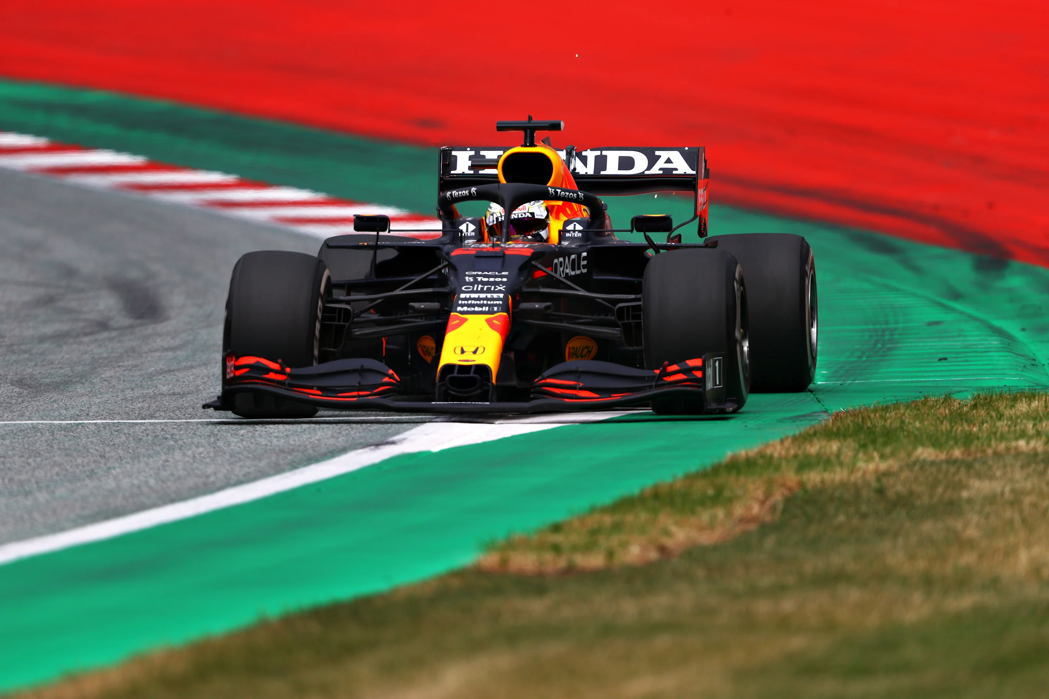 SPIELBERG, AUSTRIA - JUNE 25: Max Verstappen of the Netherlands driving the (33) Red Bull Racing