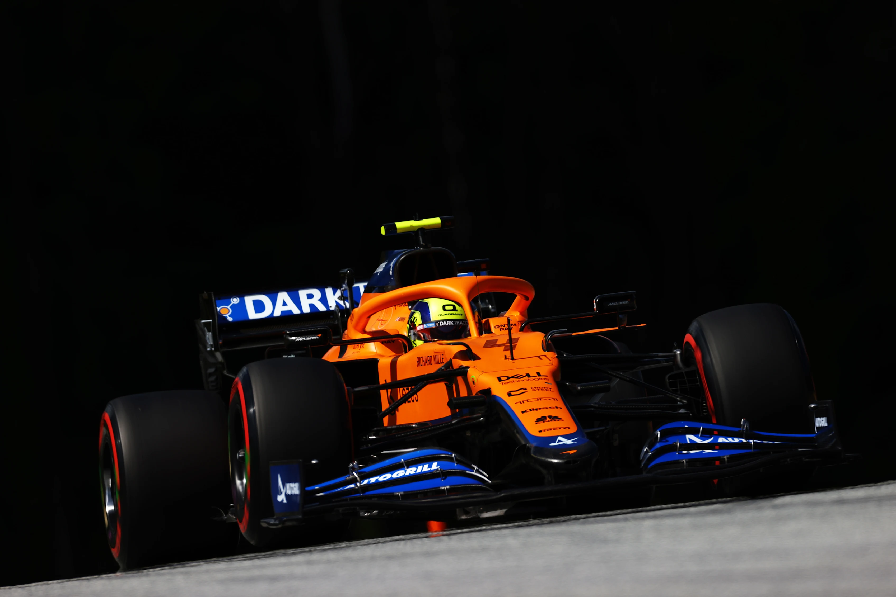 SPIELBERG, AUSTRIA - JUNE 26: Lando Norris of Great Britain driving the (4) McLaren F1 Team MCL35M