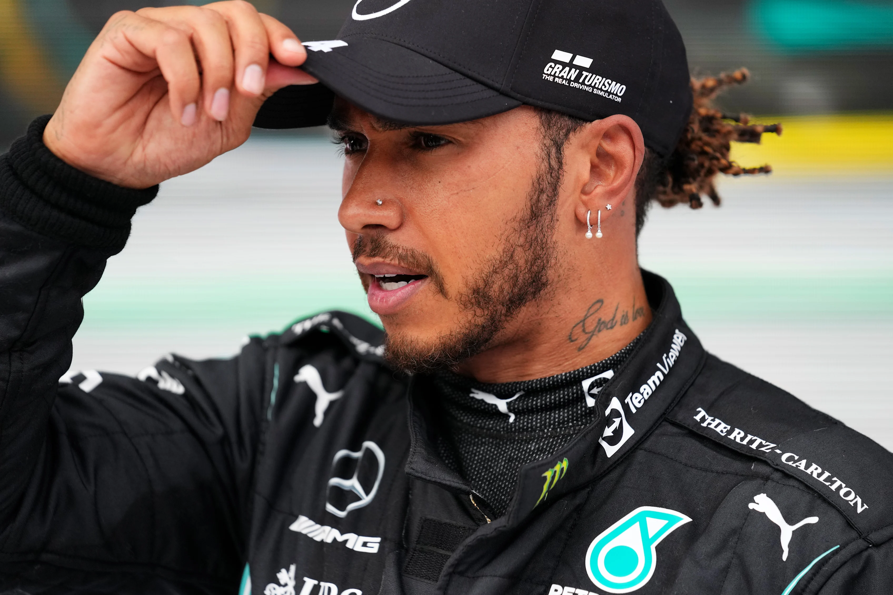 SPIELBERG, AUSTRIA - JUNE 27: Second placed Lewis Hamilton of Great Britain and Mercedes GP looks