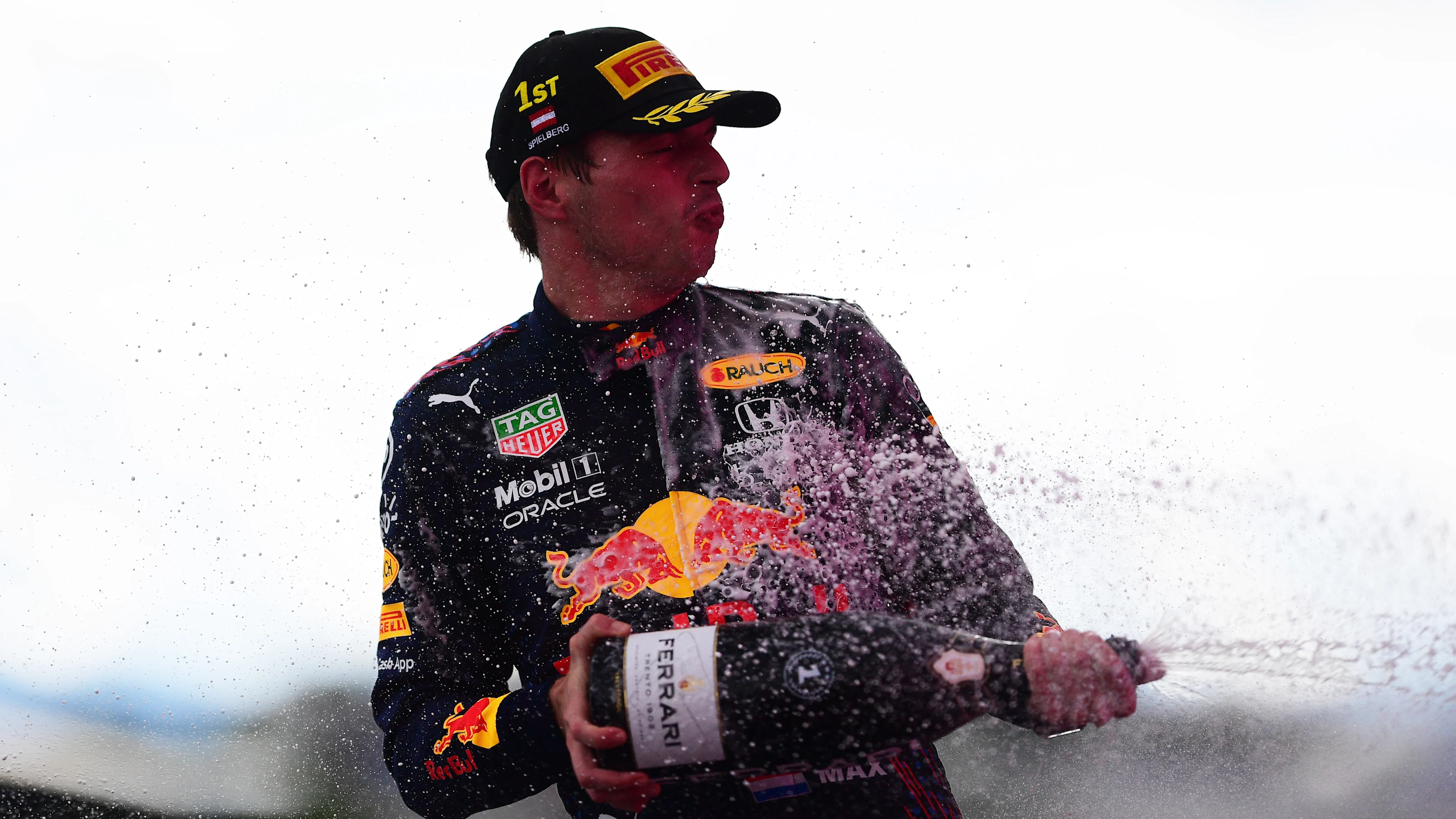 SPIELBERG, AUSTRIA - JUNE 27: Race winner Max Verstappen of Netherlands and Red Bull Racing