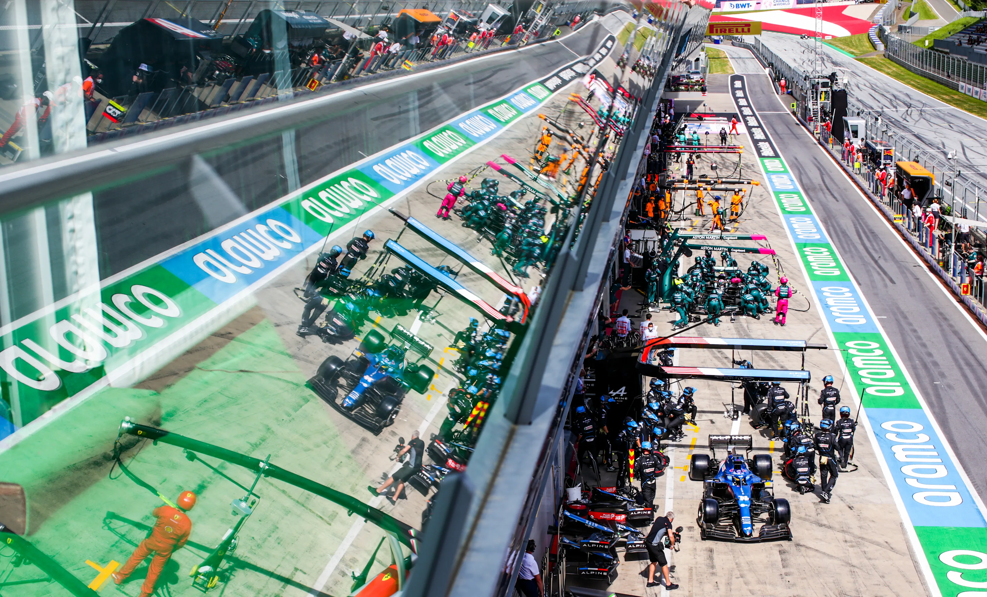 SPIELBERG, AUSTRIA - JUNE 27: PITLANE during the F1 Grand Prix of Styria at Red Bull Ring on June
