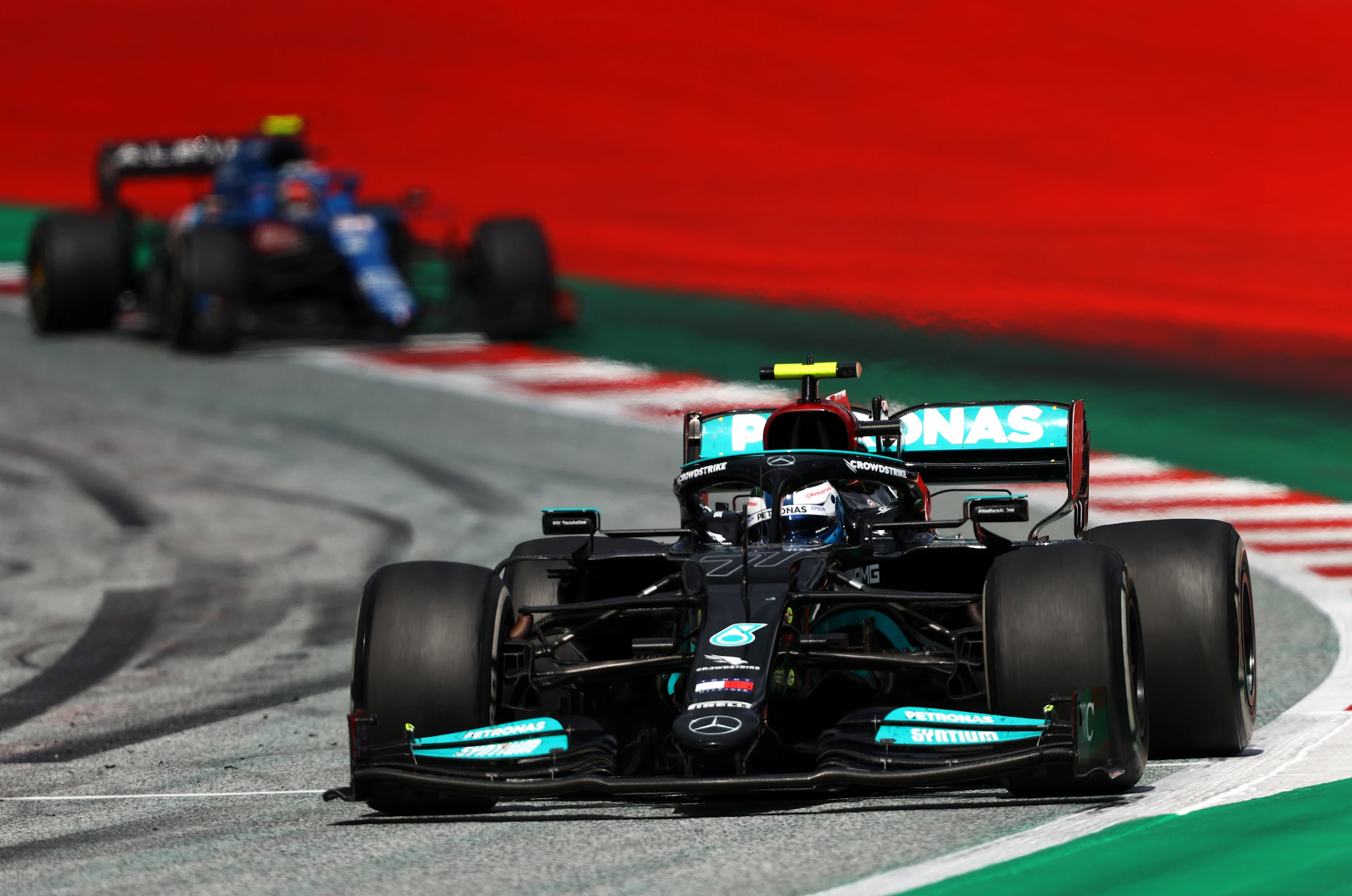 SPIELBERG, AUSTRIA - JUNE 27: Valtteri Bottas of Finland driving the (77) Mercedes AMG Petronas F1