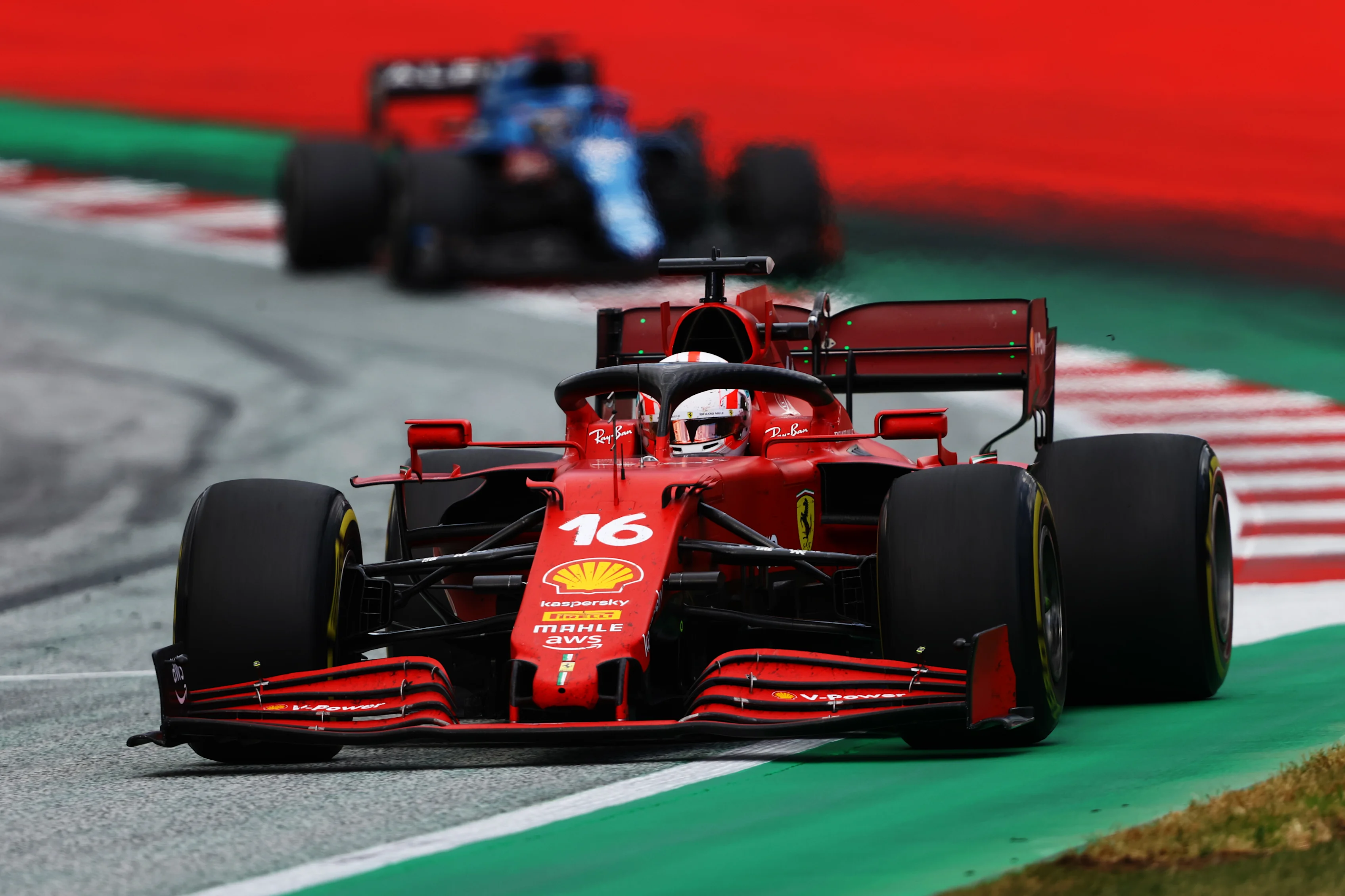 SPIELBERG, AUSTRIA - JUNE 27: Charles Leclerc of Monaco driving the (16) Scuderia Ferrari SF21