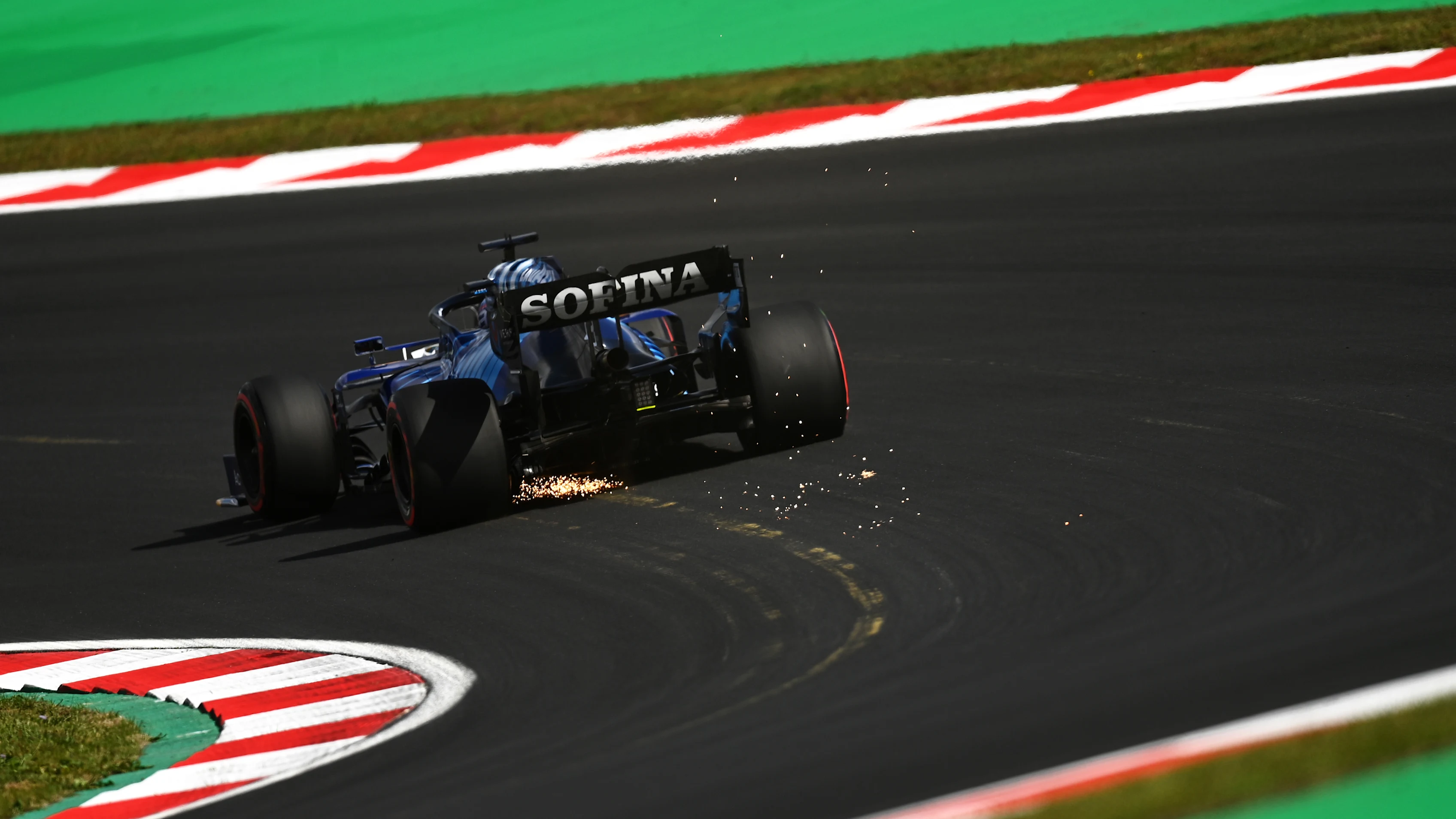 ISTANBUL, TURKEY - OCTOBER 08: George Russell of Great Britain driving the (63) Williams Racing FW43B Mercedes during practice ahead of the F1 Grand Prix of Turkey at Intercity Istanbul Park on October 08, 2021 in Istanbul, Turkey. (Photo by Clive Mason - Formula 1/Formula 1 via Getty Images)